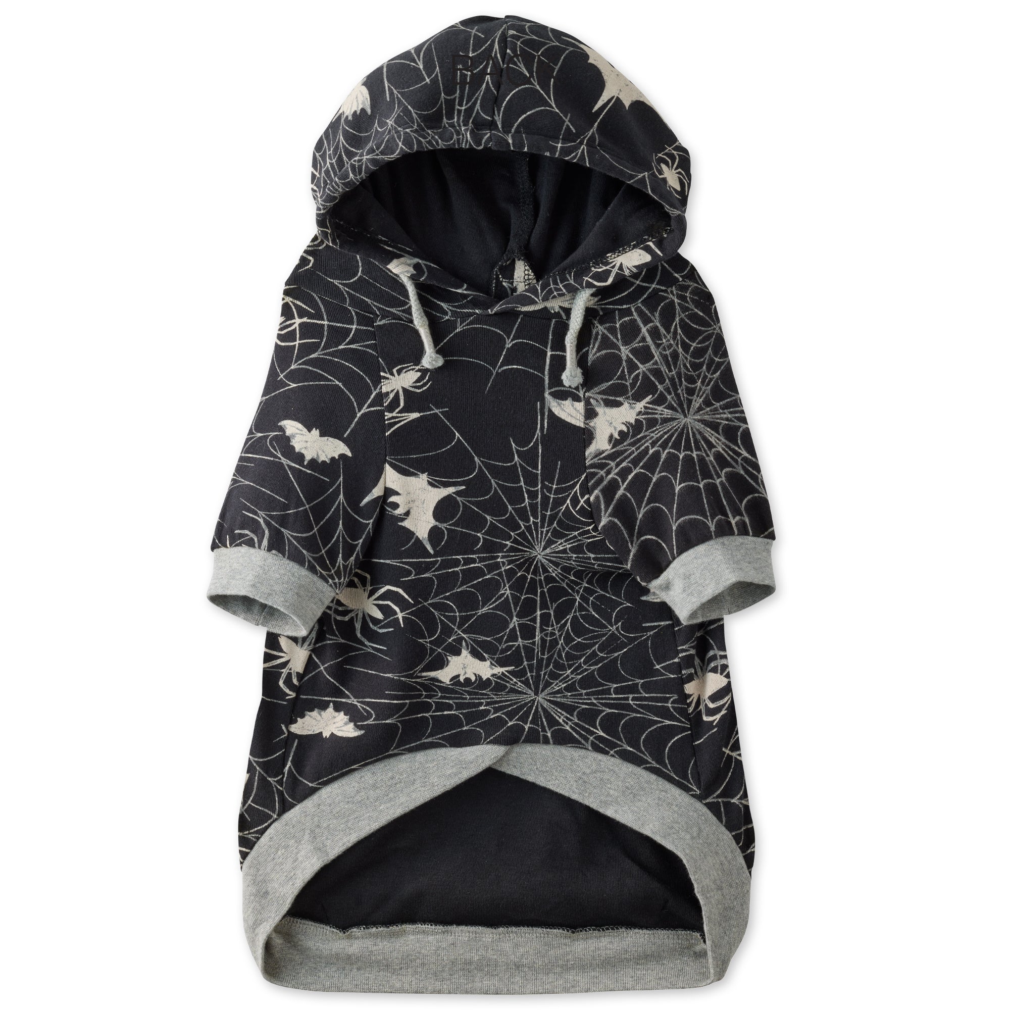 Pet Passion Rocky original lightweight hooded dog tee in Batty Black — soft organic cotton dog hoodie t-shirt