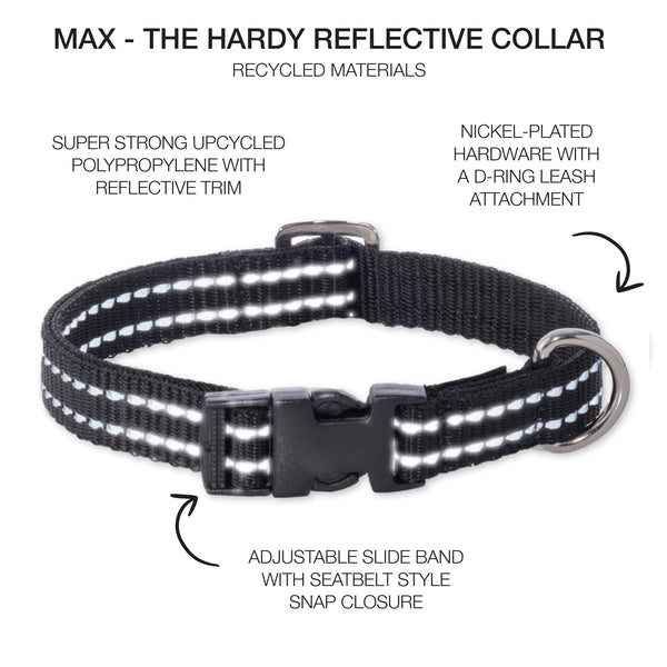 MAX- THE HARDY REFLECTIVE COLLAR, BLACK