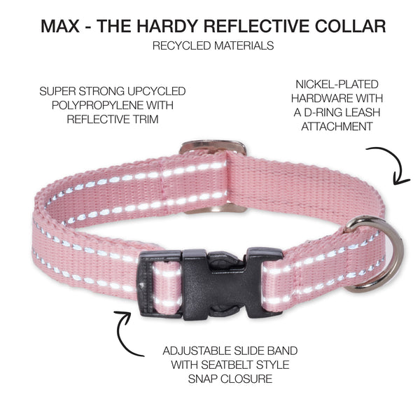 MAX - THE HARDY REFLECTIVE COLLAR, PINK