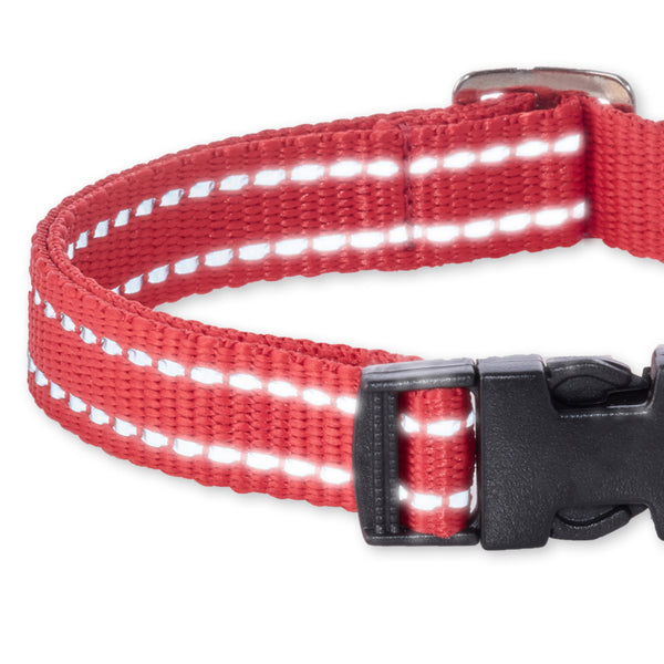 MAX- THE HARDY REFLECTIVE COLLAR , RED