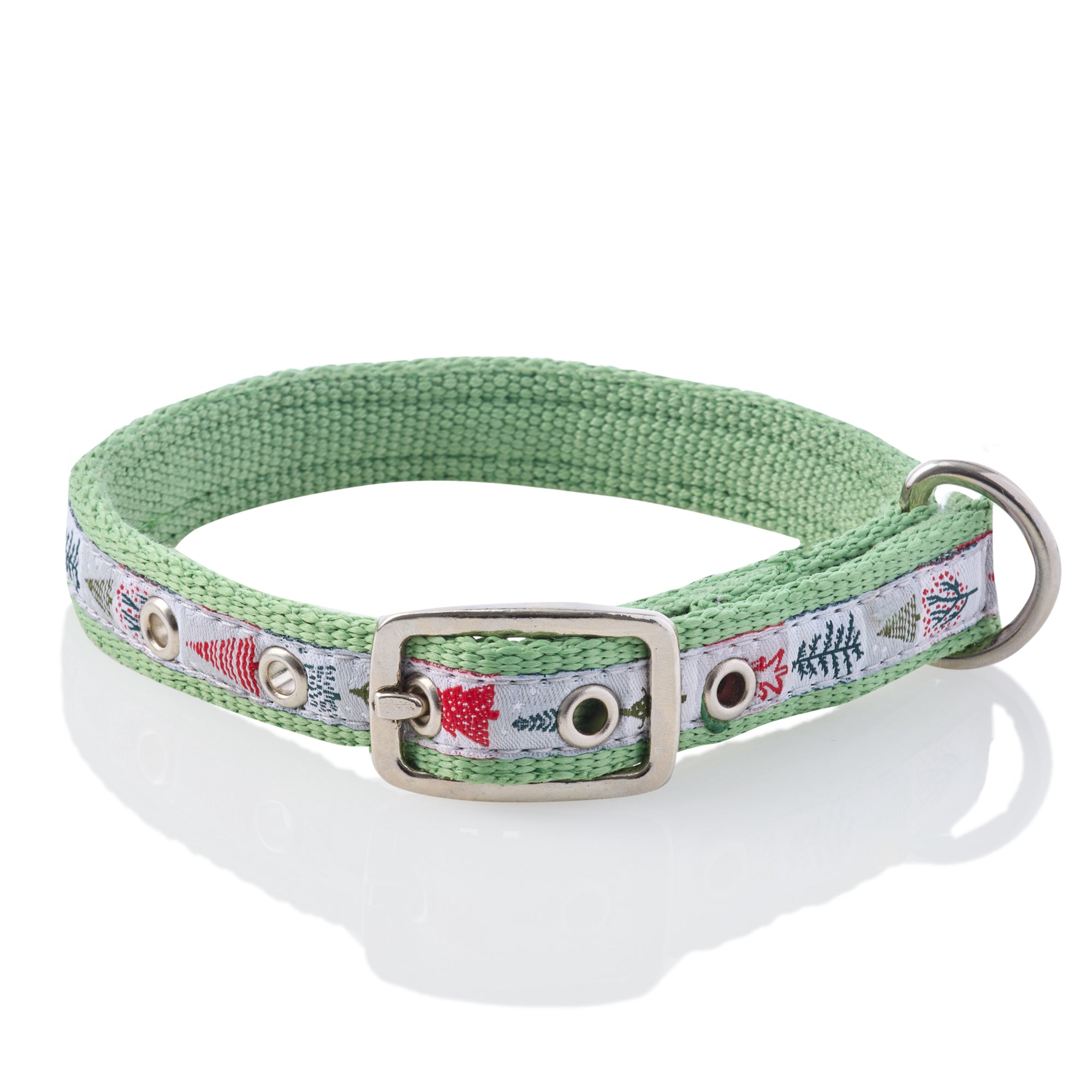 REMY - THE RECYCLED RIBBON COLLAR , CHRISTMAS TREES