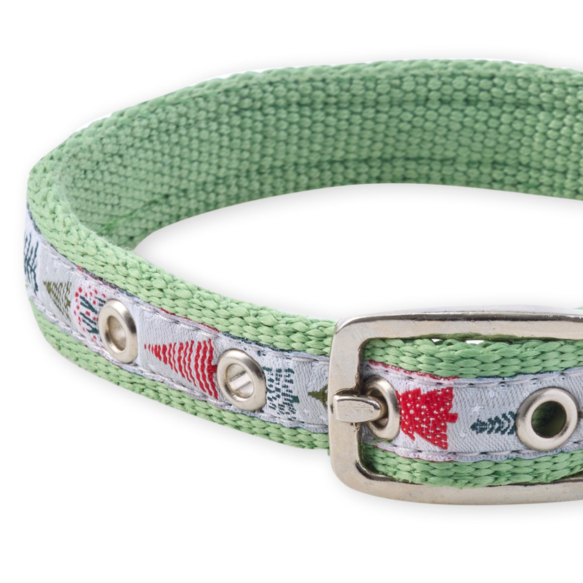 REMY - THE RECYCLED RIBBON COLLAR , CHRISTMAS TREES