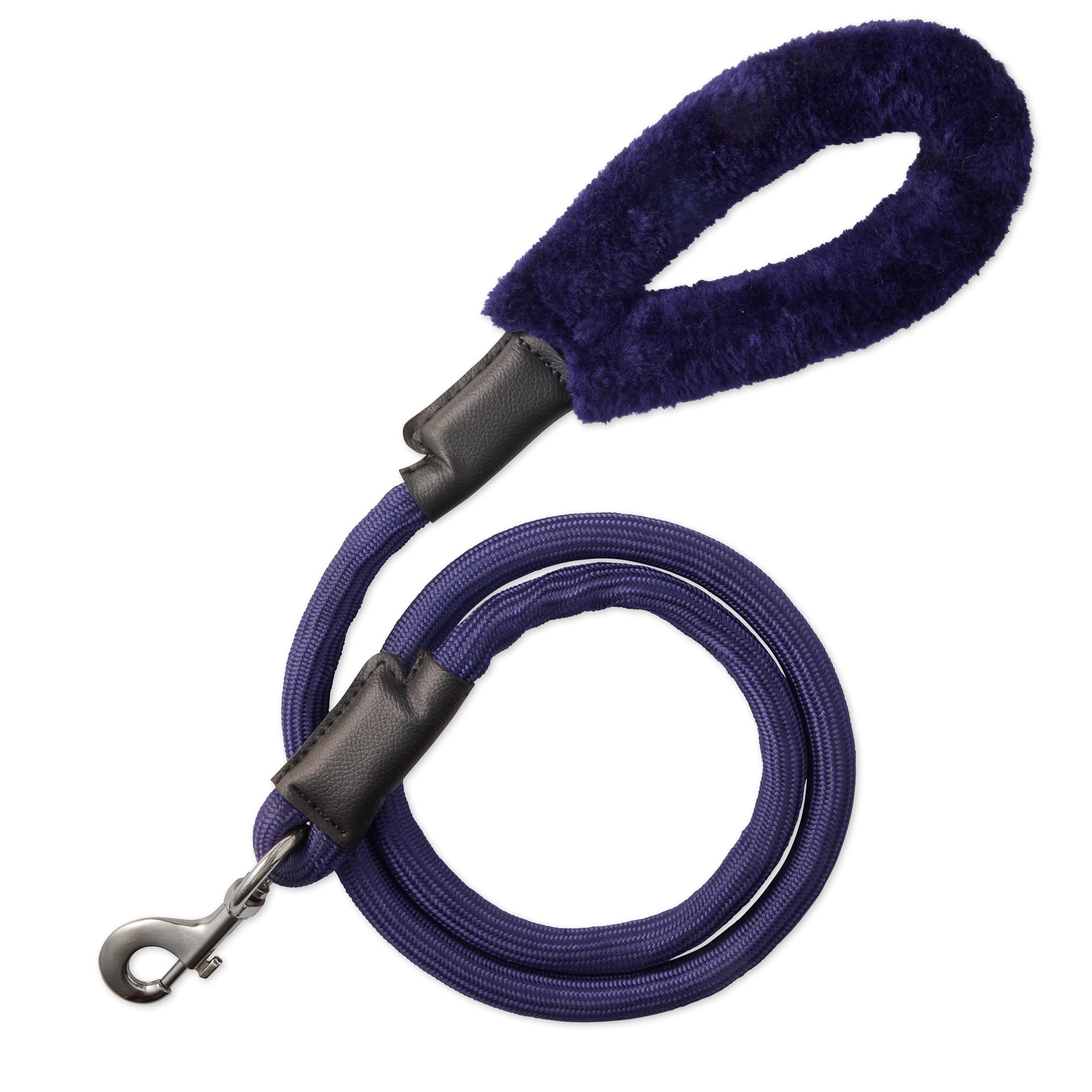 PIPER- THE PLUSH SHERPA LEASH , BLUE