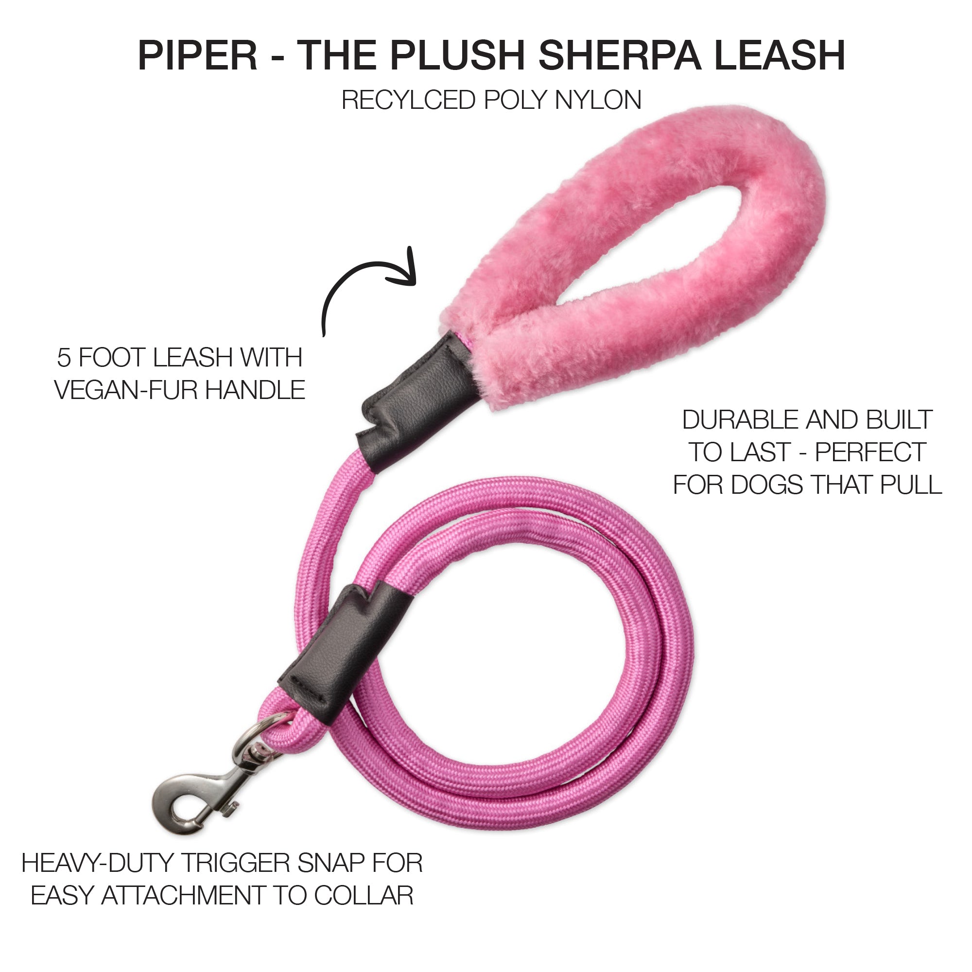 PIPER- THE PLUSH SHERPA LEASH