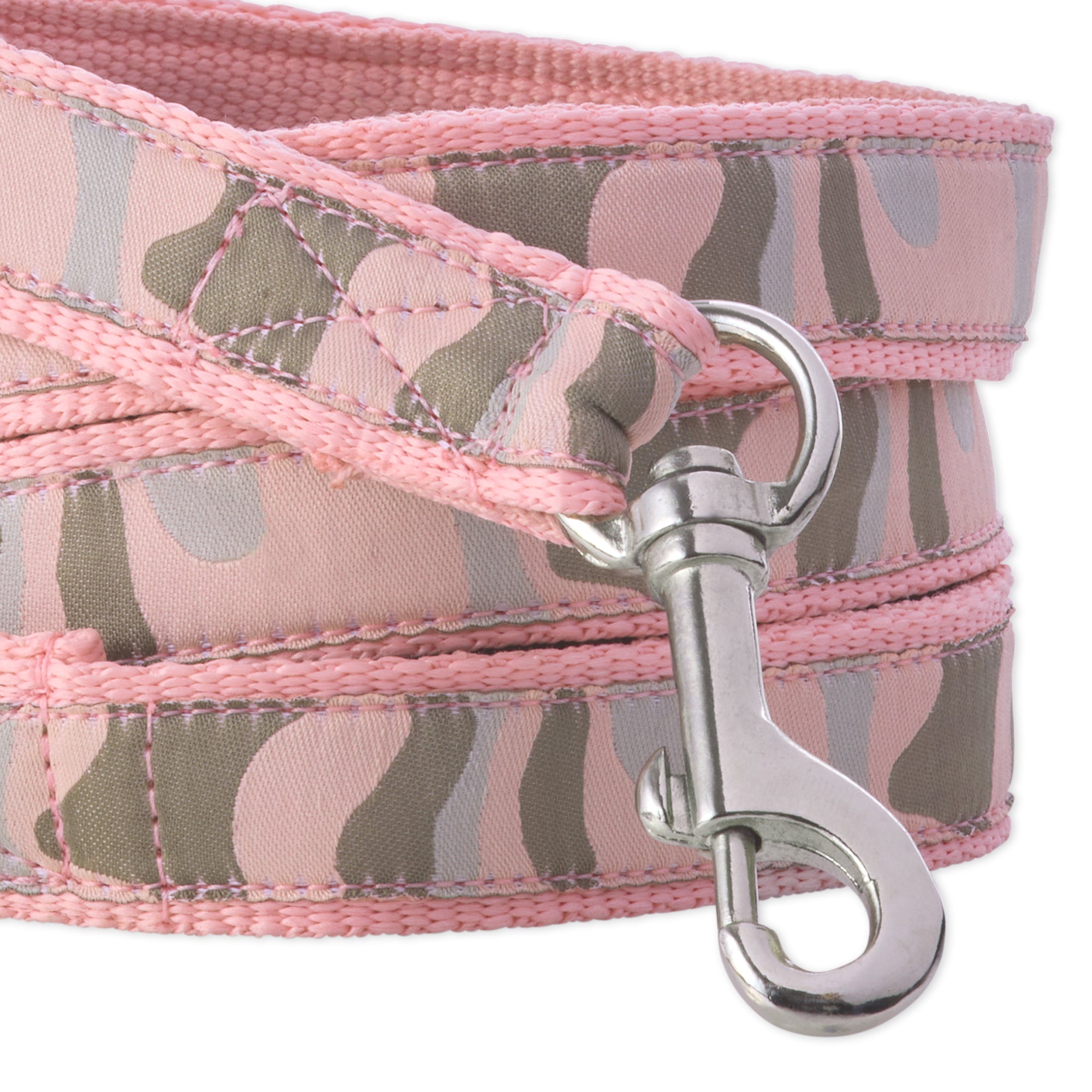 REMY - THE RECYCLED RIBBON LEASH, PINK CAMO