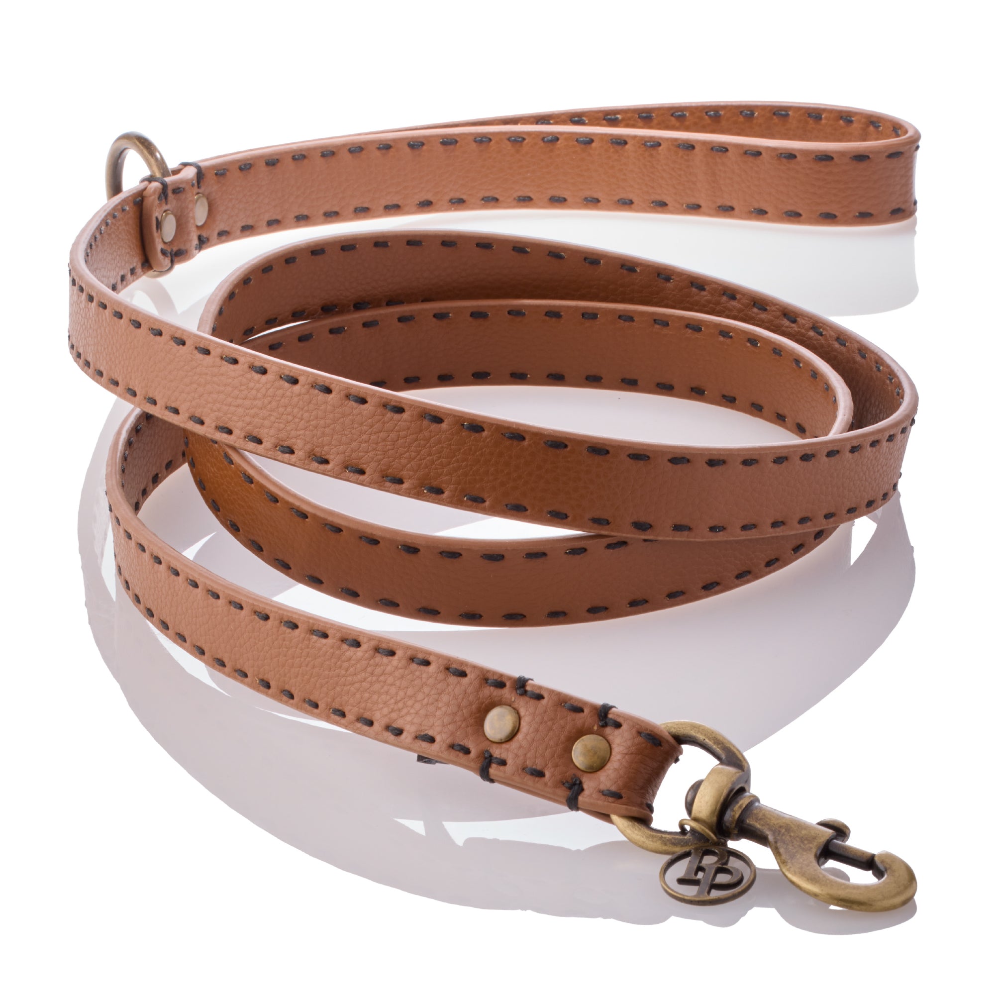 Leash layout in Chestnut Hunter on a white background
