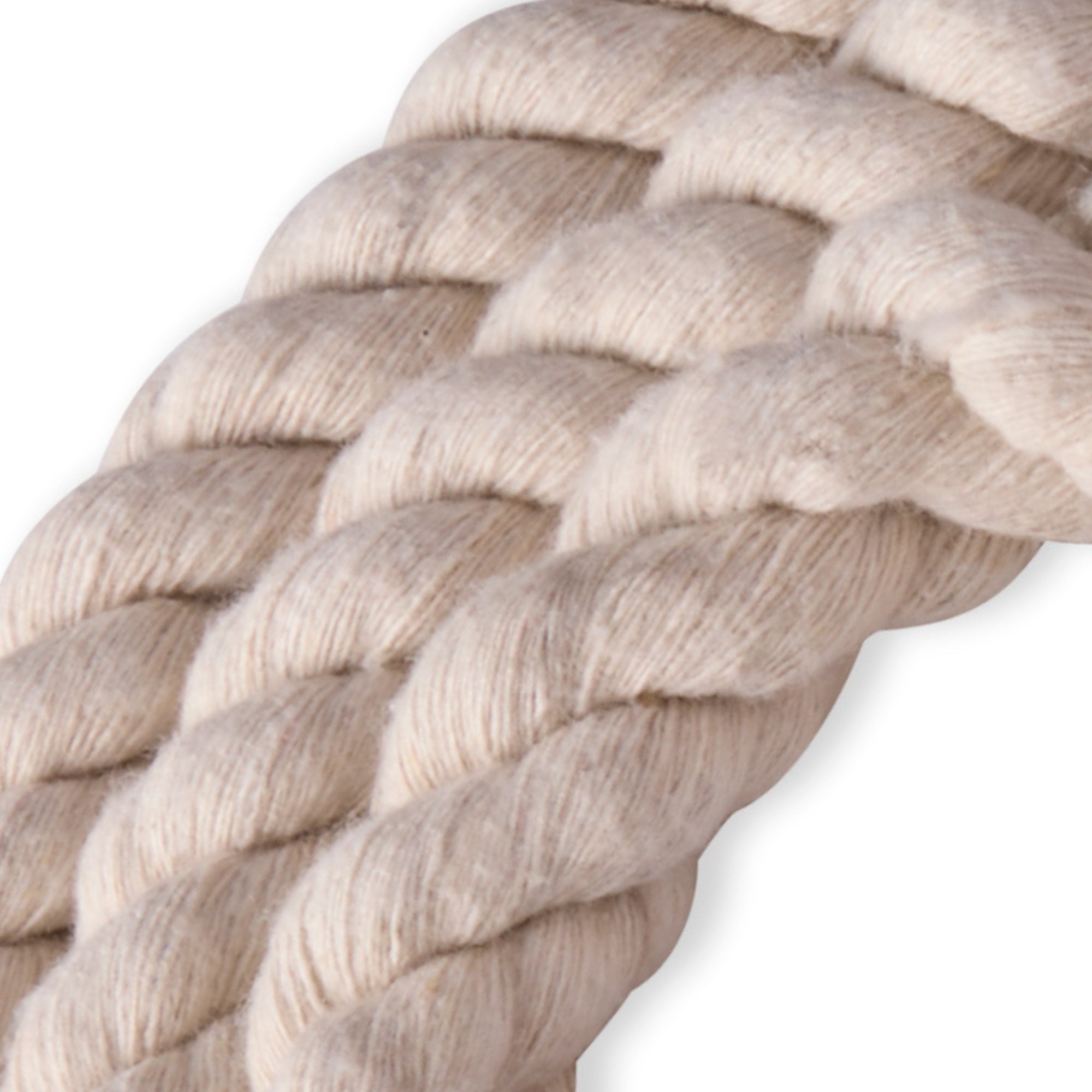 close up of rope leash twist design