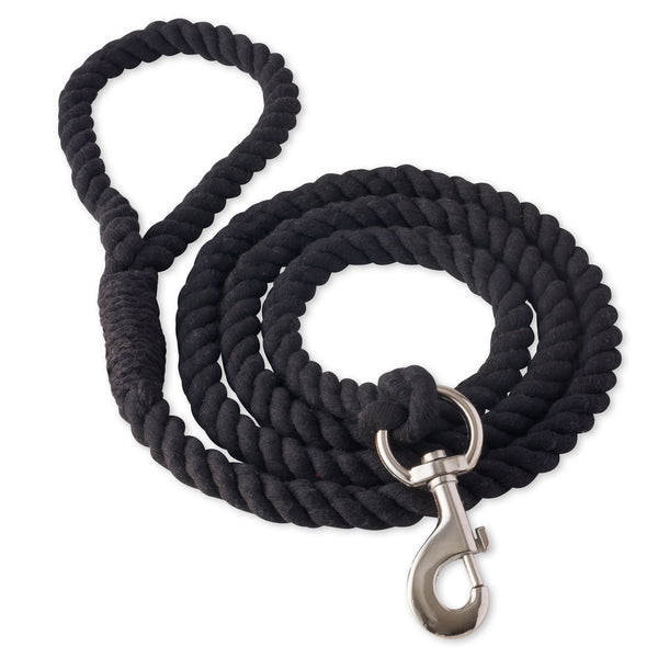 TUCKER - THE TWISTED ROPE LEASH, BLACK