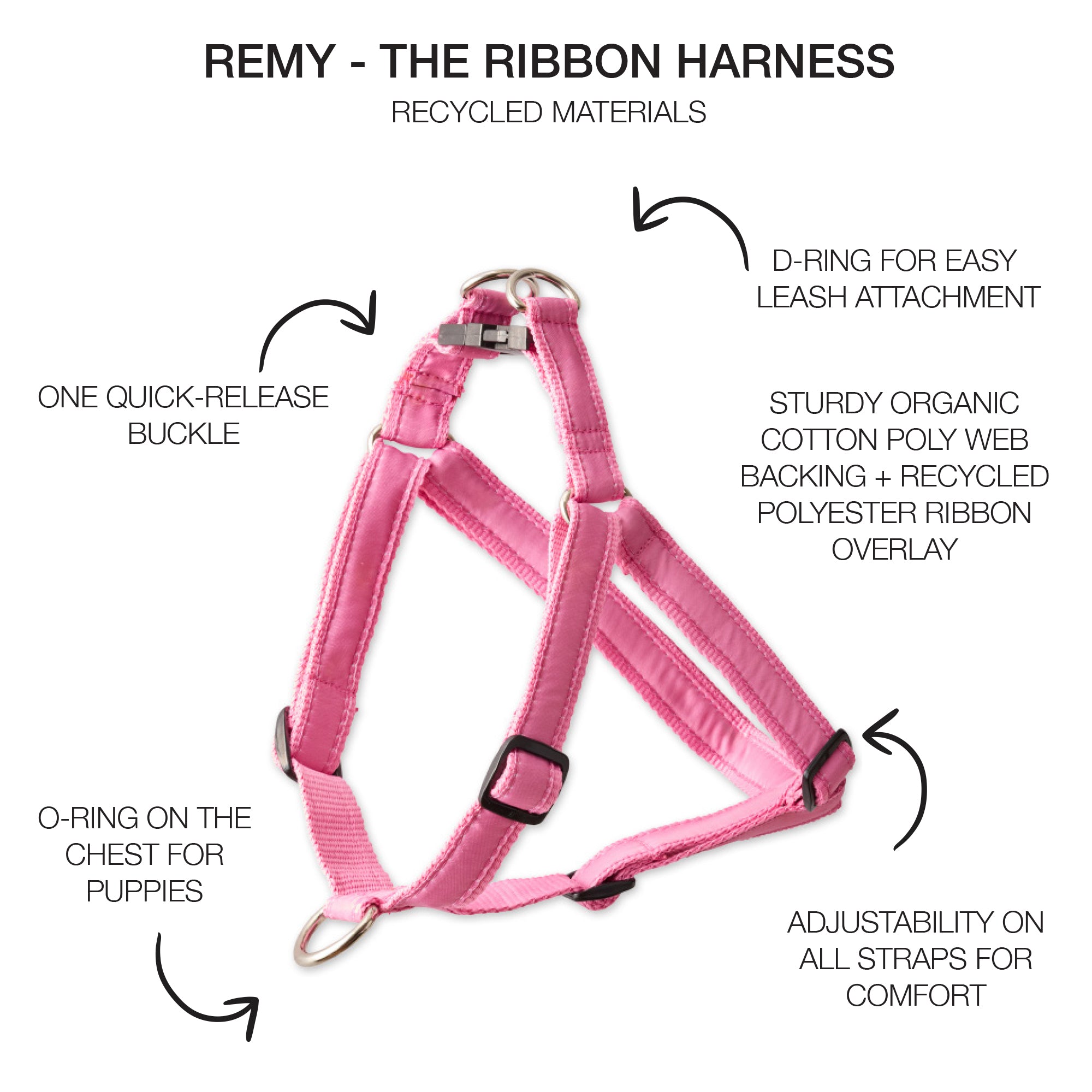 REMY - THE RIBBON HARNESS, PINK