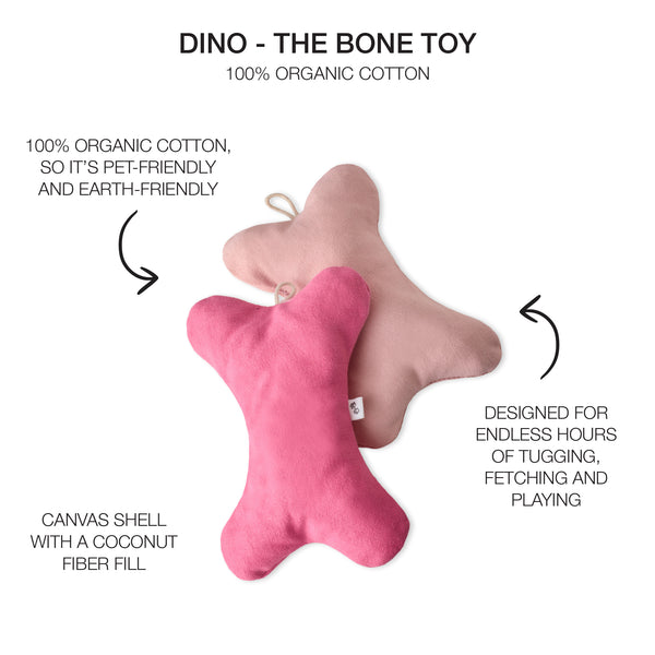 DINO - THE BONE TOY, 2-PACK, PINK OMBRE