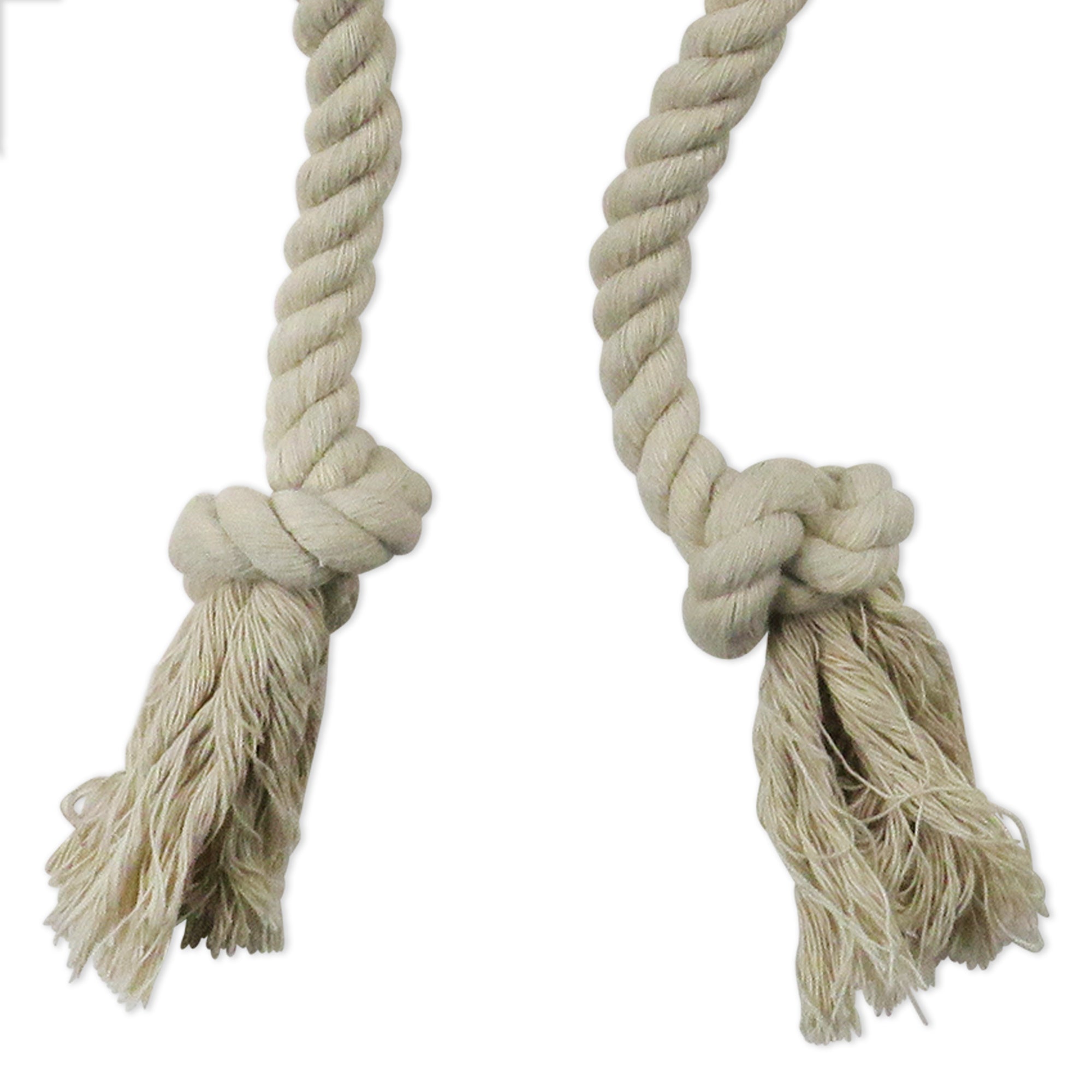 Close up of knot on rope toy