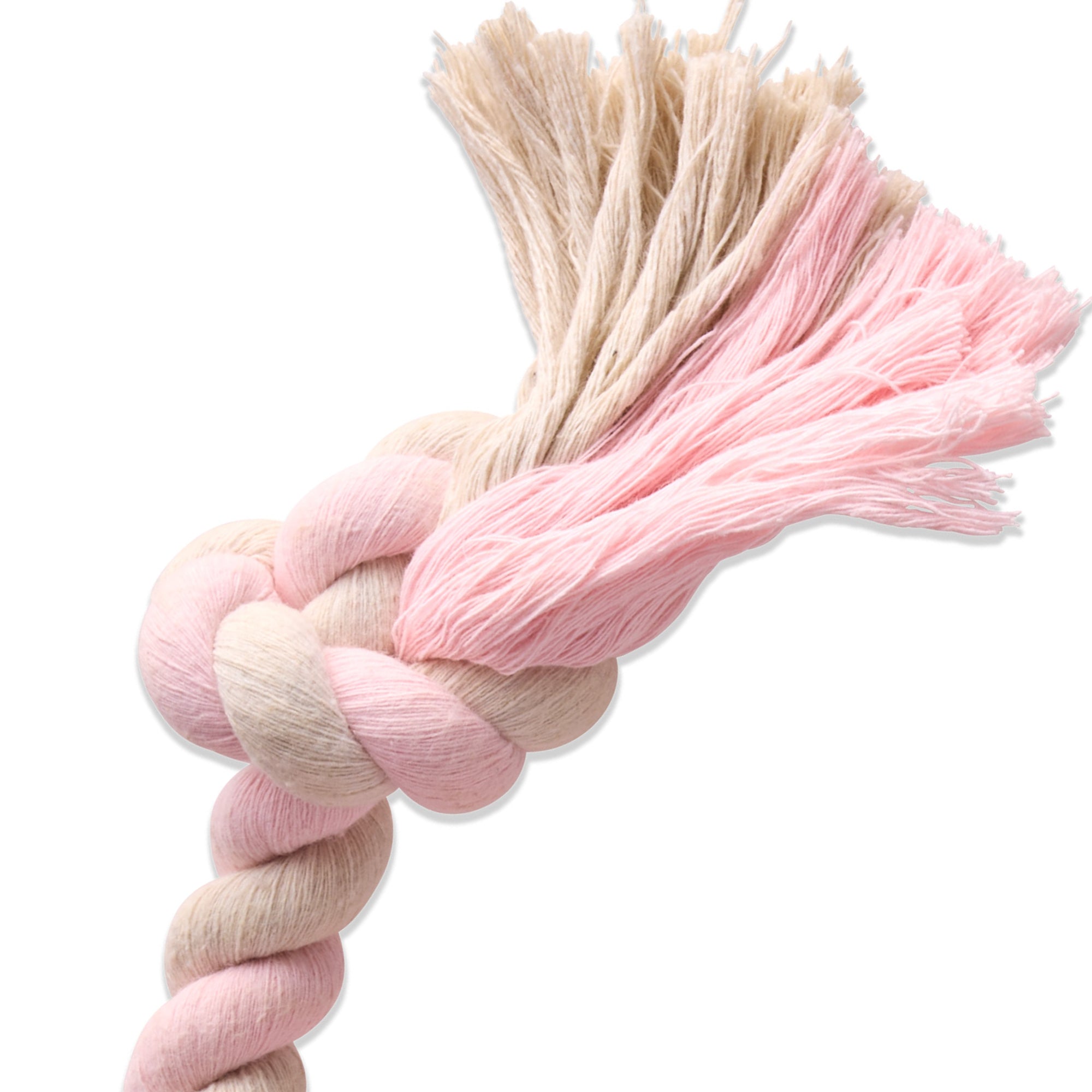 Close-up of knot with pet passion logo