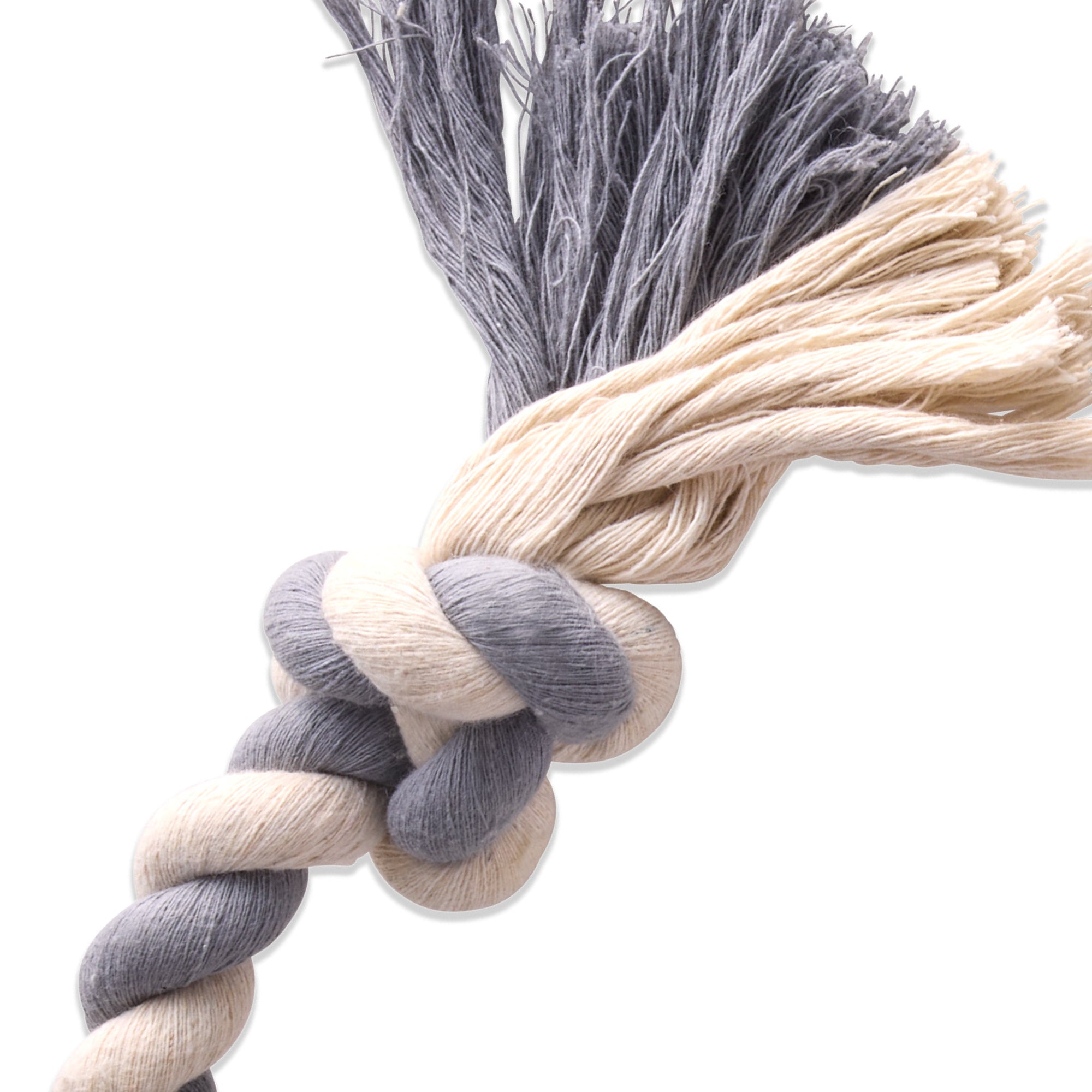 Close-up of knot with pet passion logo