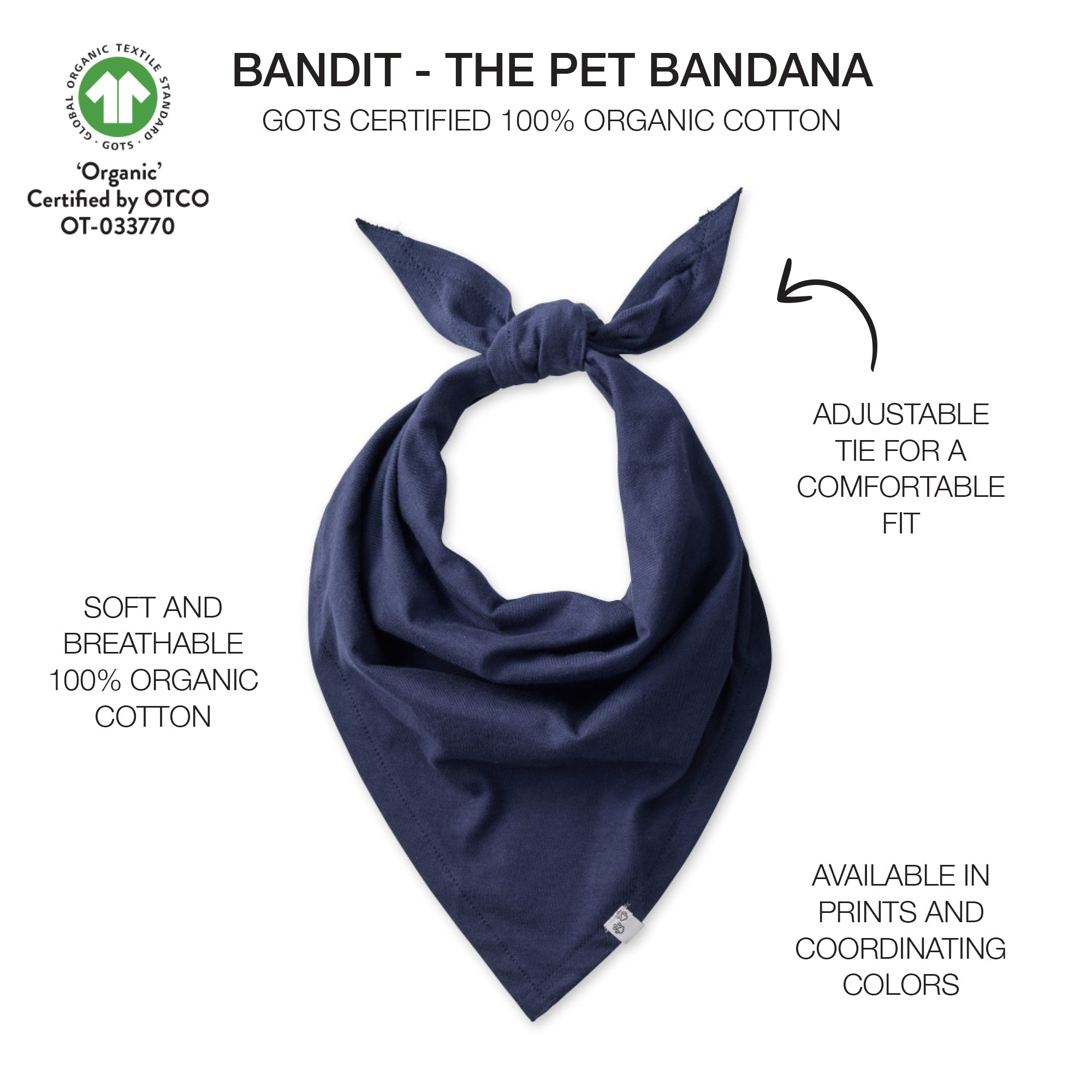 BANDIT - THE PET BANDANA, 2-PACK, BLACK WATCH PLAID
