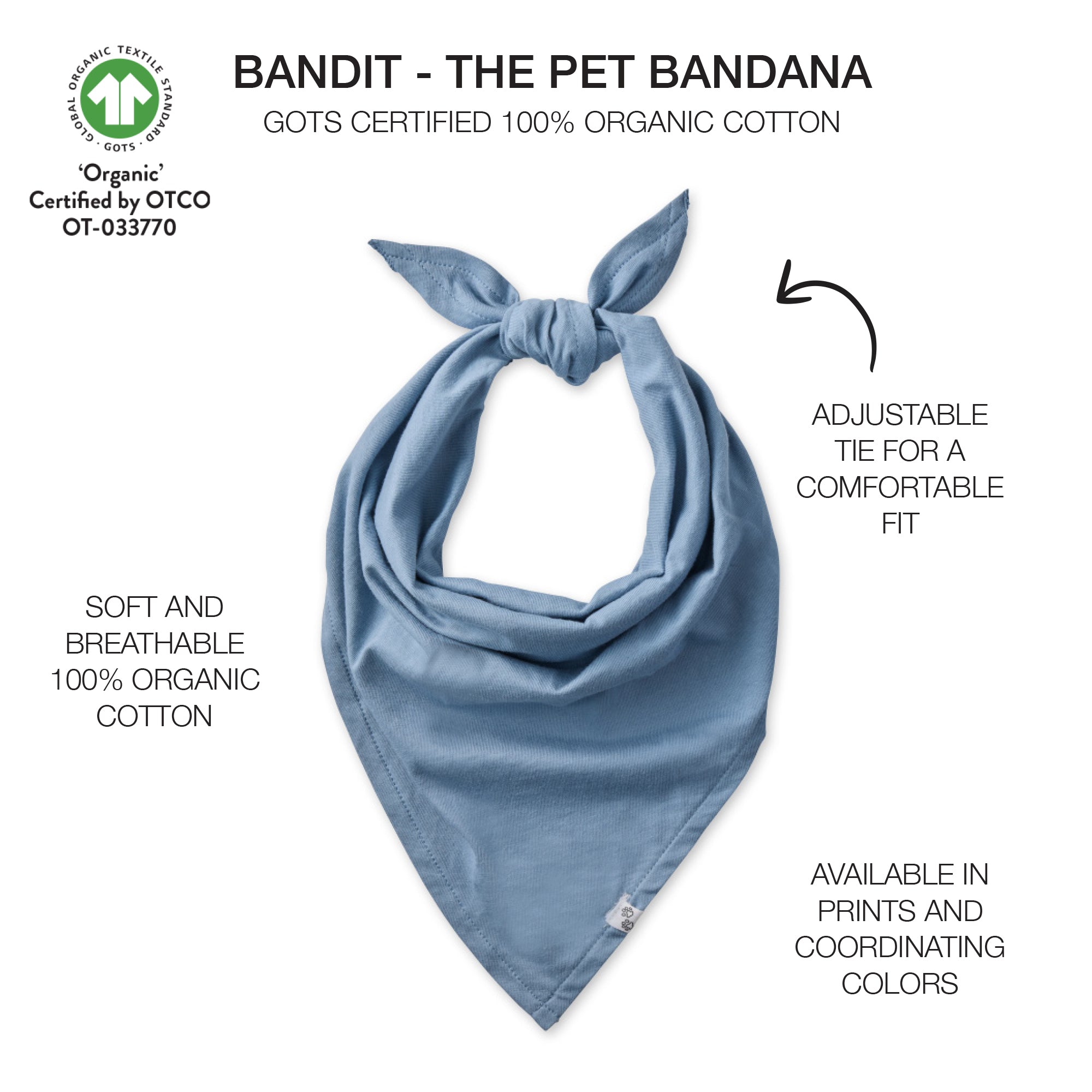 BANDIT - THE PET BANDANA, 2-PACK, NAVY CAMO