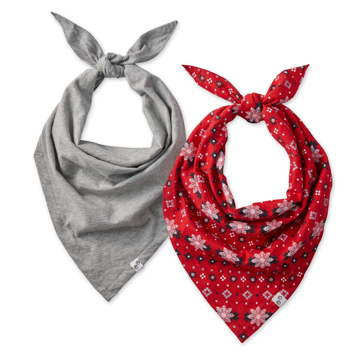BANDIT - THE PET BANDANA, 2-PACK, FAIR ISLE RED