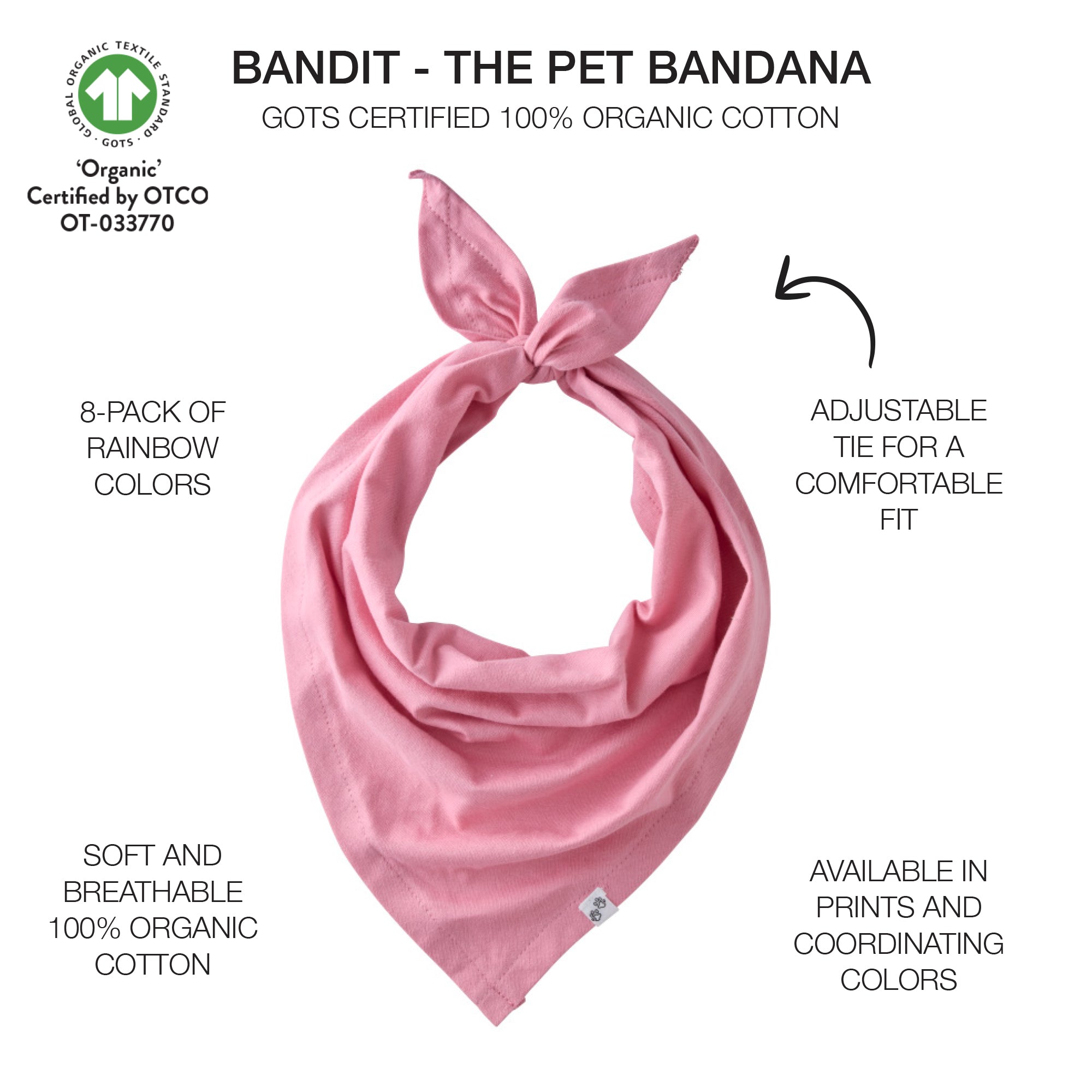 BANDIT - THE PET BANDANA 8 PACK