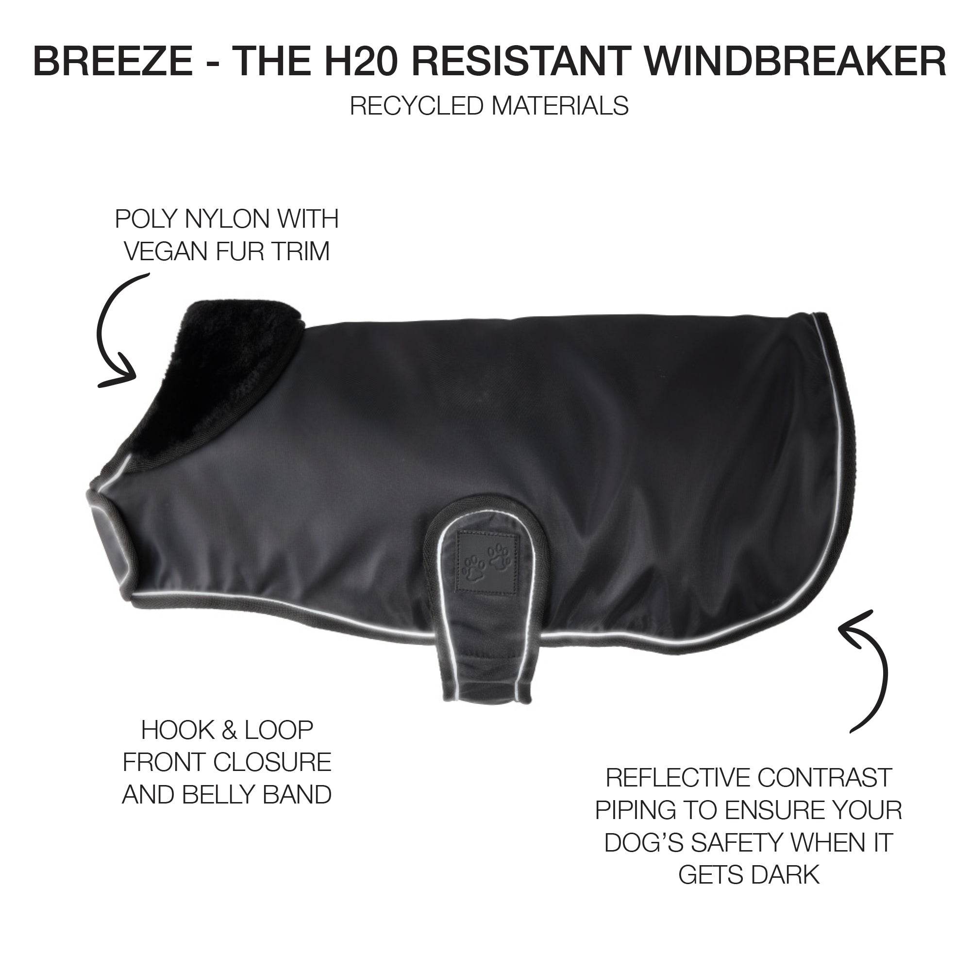 BREEZE - THE WINDBREAKER, BLACK