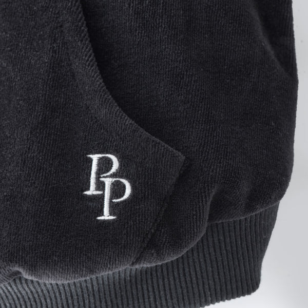COOPER II - THE COZY VELOUR HOODIE, BLACK