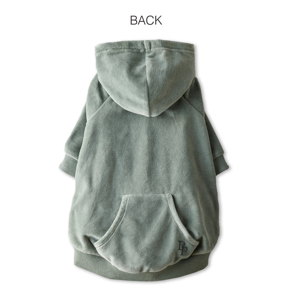 COOPER II - THE COZY VELOUR HOODIE, SAGE