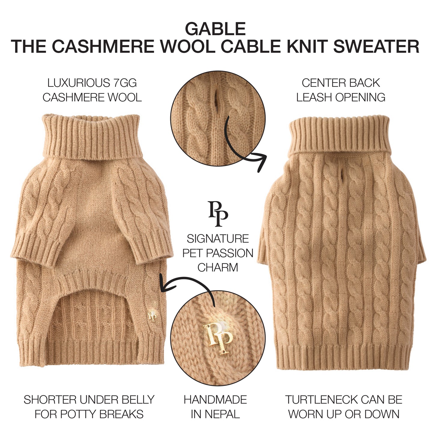 GABLE - THE CABLE KNIT SWEATER CASHMERE WOOL