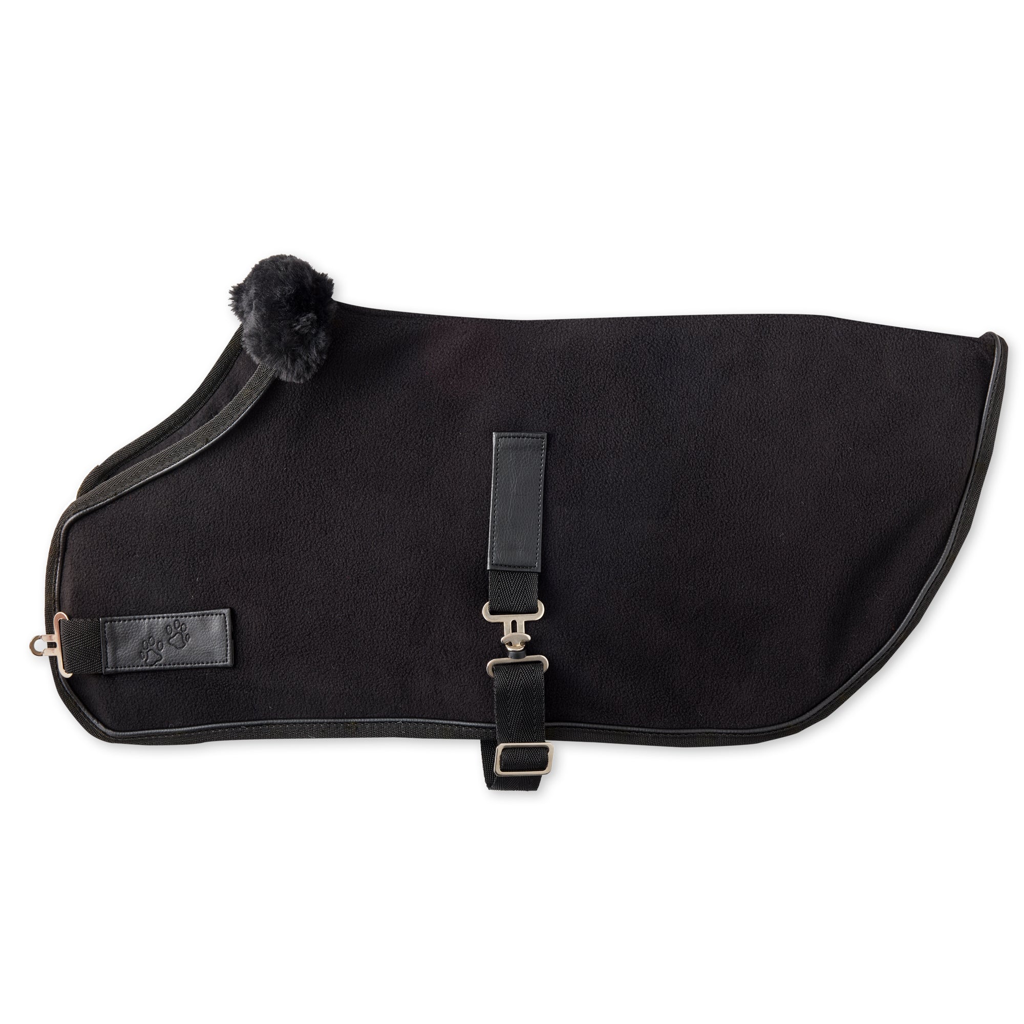 PRESTON- THE POLAR FLEECE COAT , BLACK