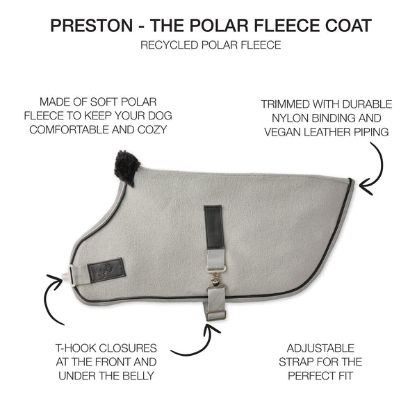 PRESTON- THE POLAR FLEECE COAT , GRAY