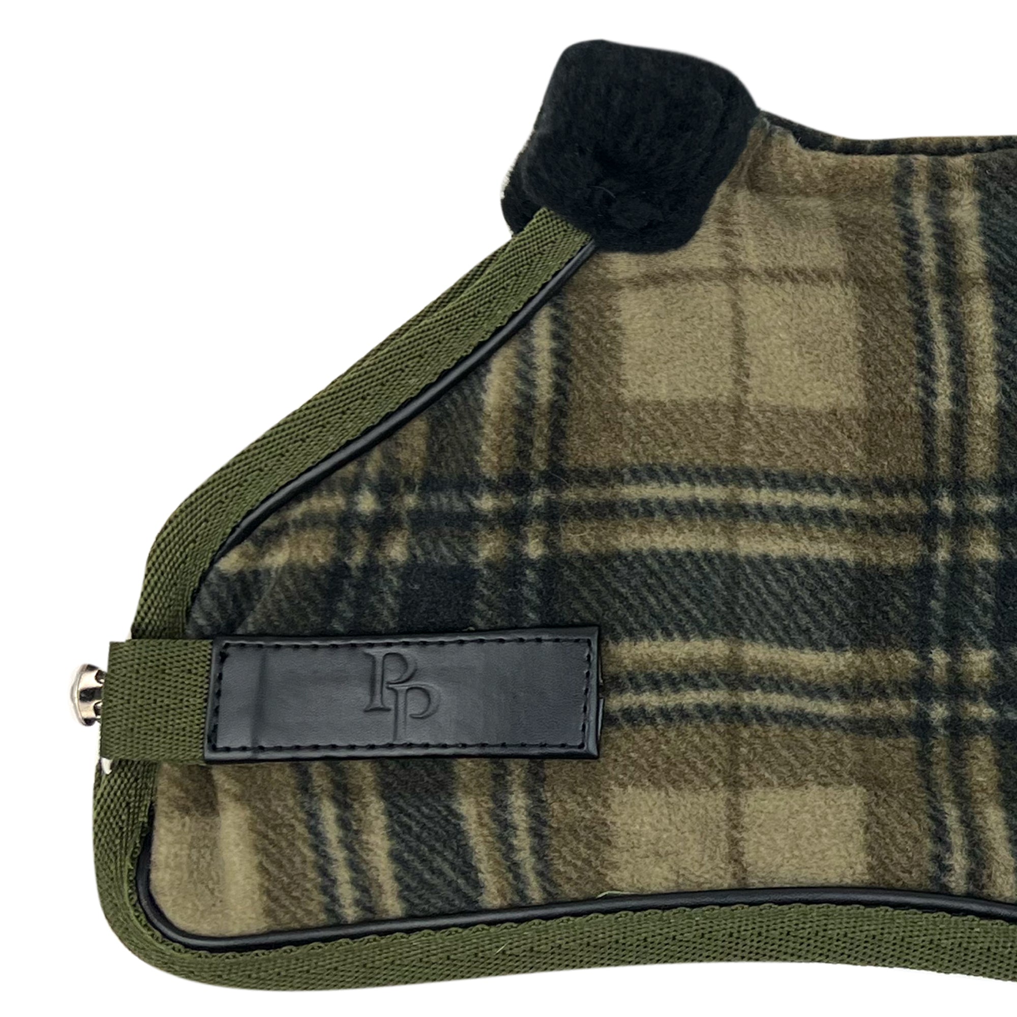 closeup of pet passion logo on the coat