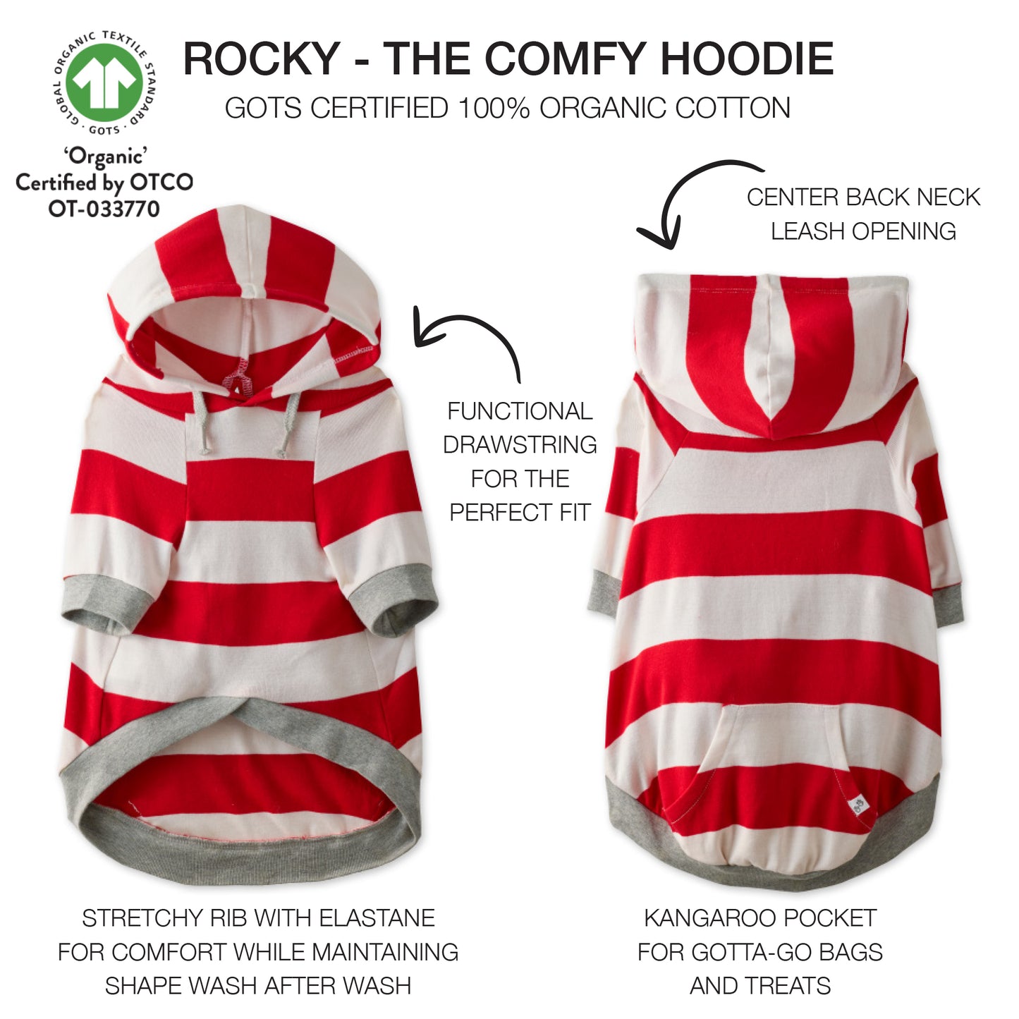 ROCKY - THE COMFY HOODIE , STRIPED