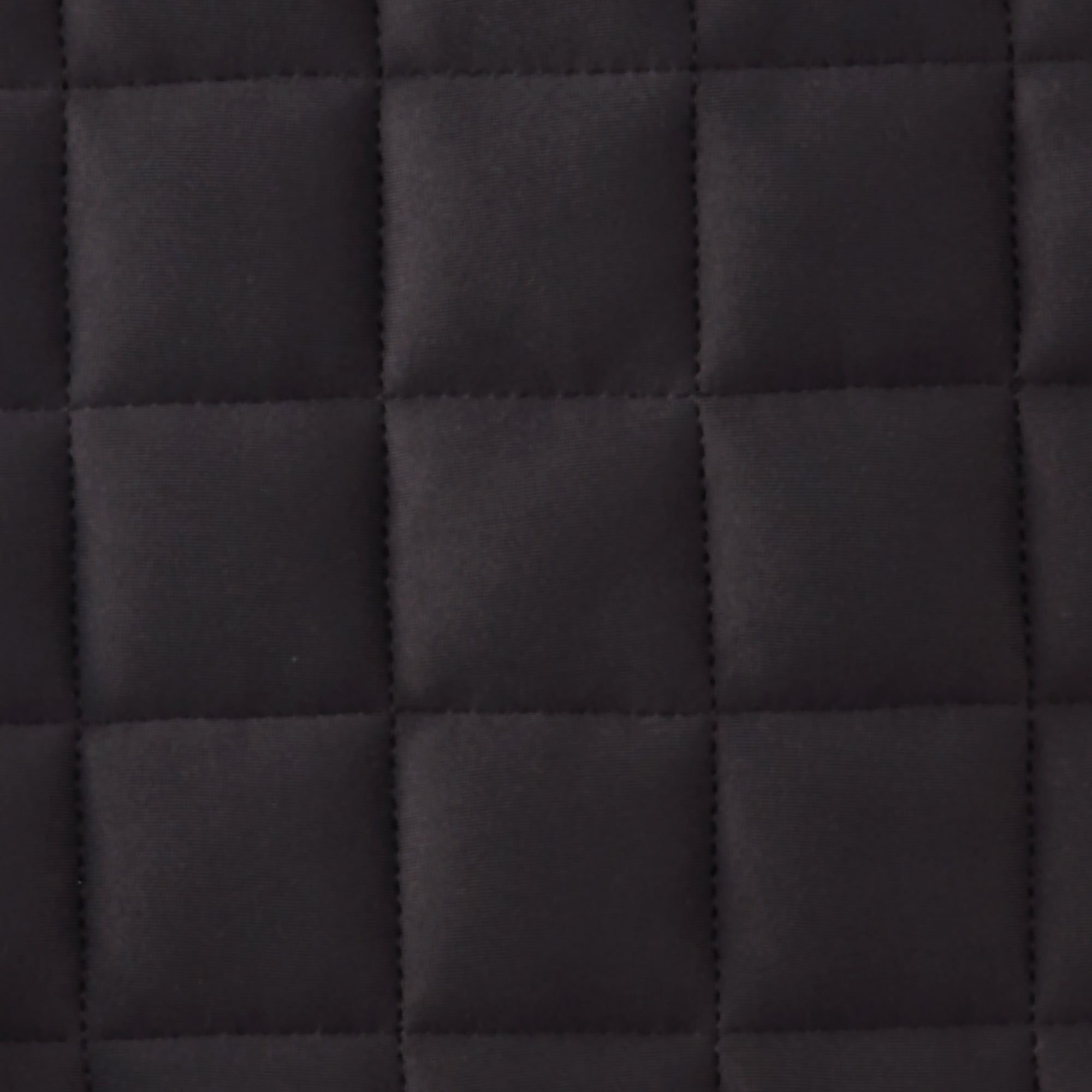 Close-up of a black quilted fabric texture