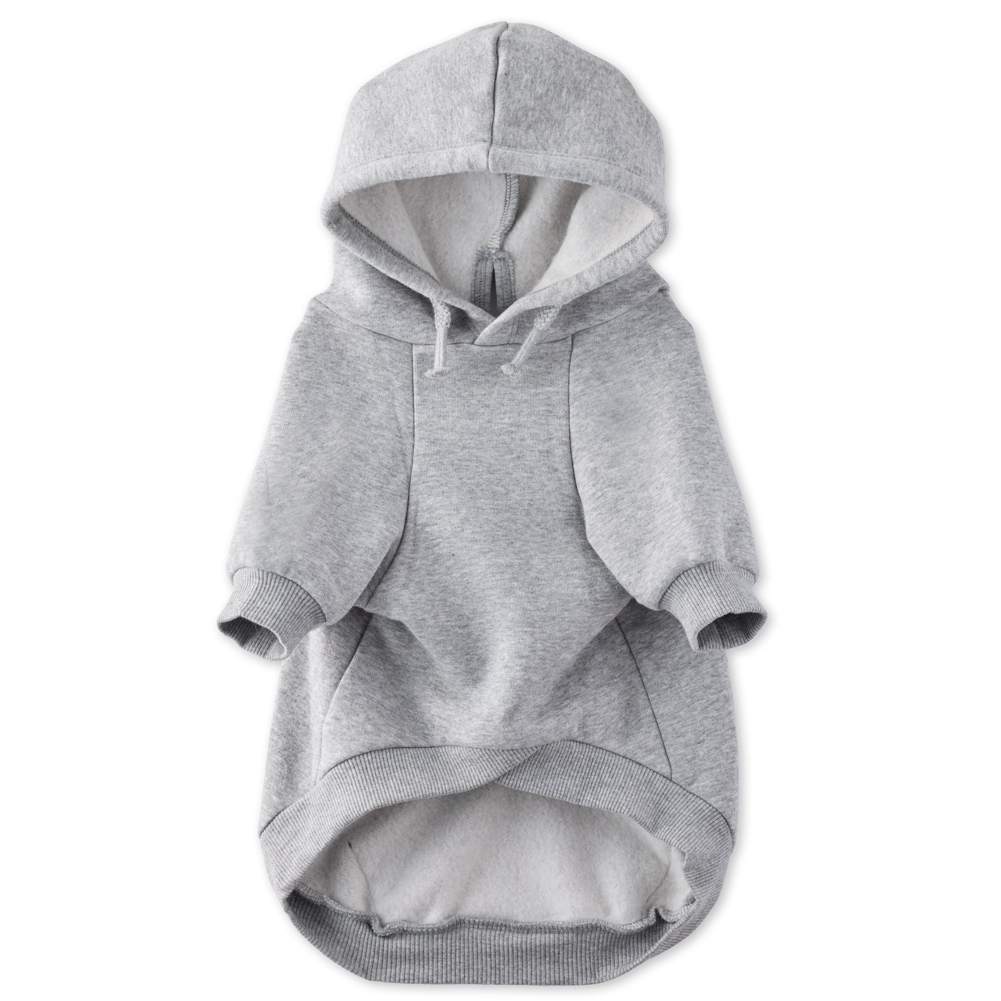 Pet Passion Rocky II extra plush comfy dog hoodie in Heather Gray — cozy fleece-lined sweatshirt for small to large dogs