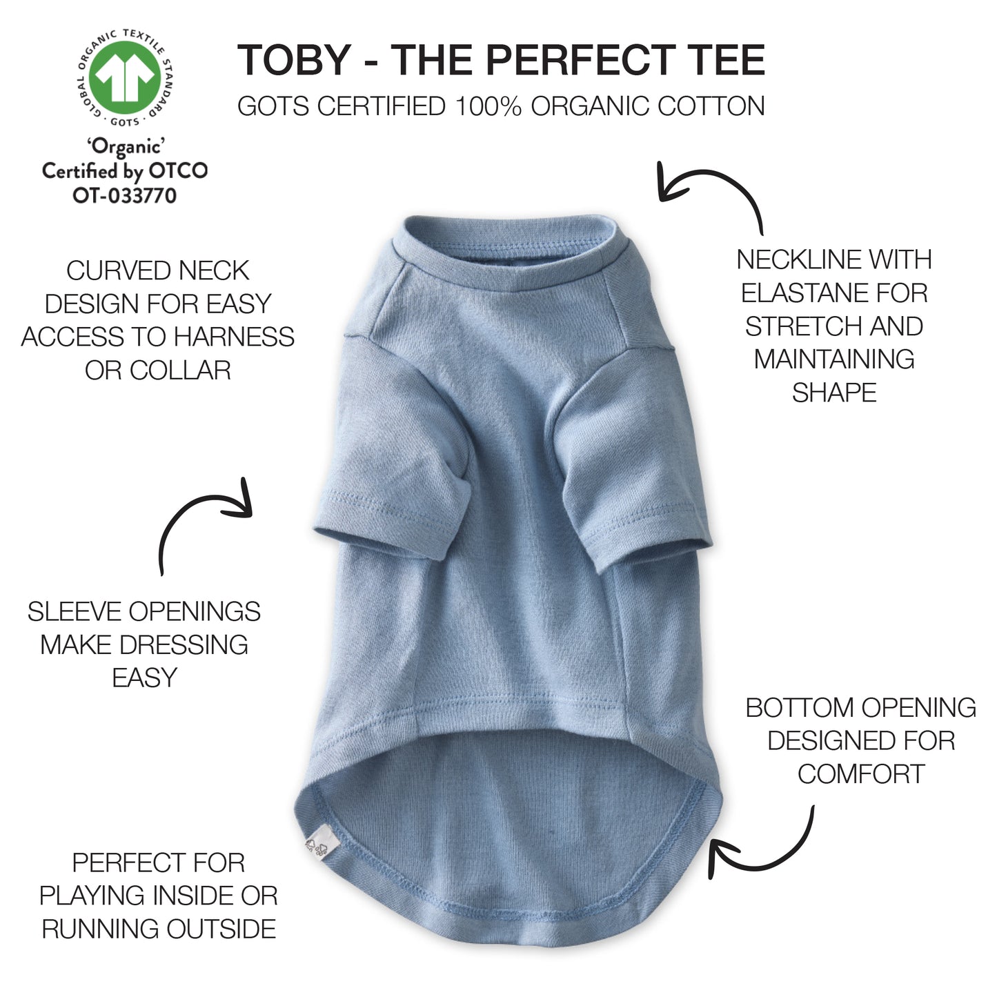 TOBY - THE PERFECT TEE, 3-PACK , BLUE OMBRE