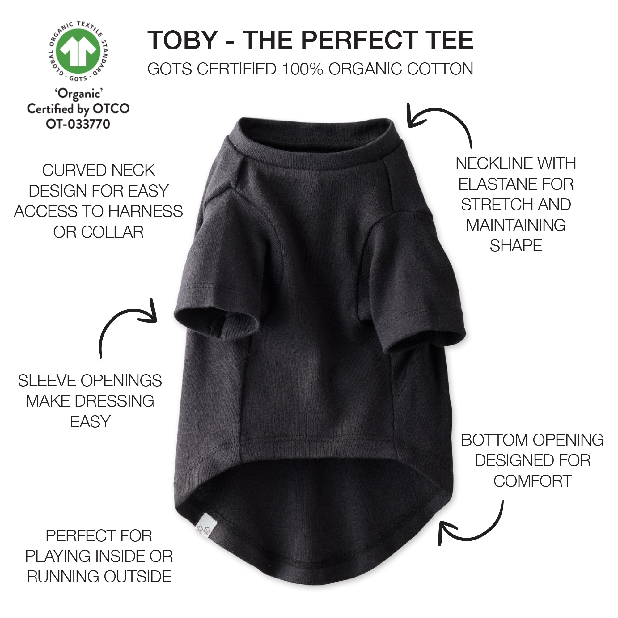 TOBY - THE PERFECT TEE , BLACK