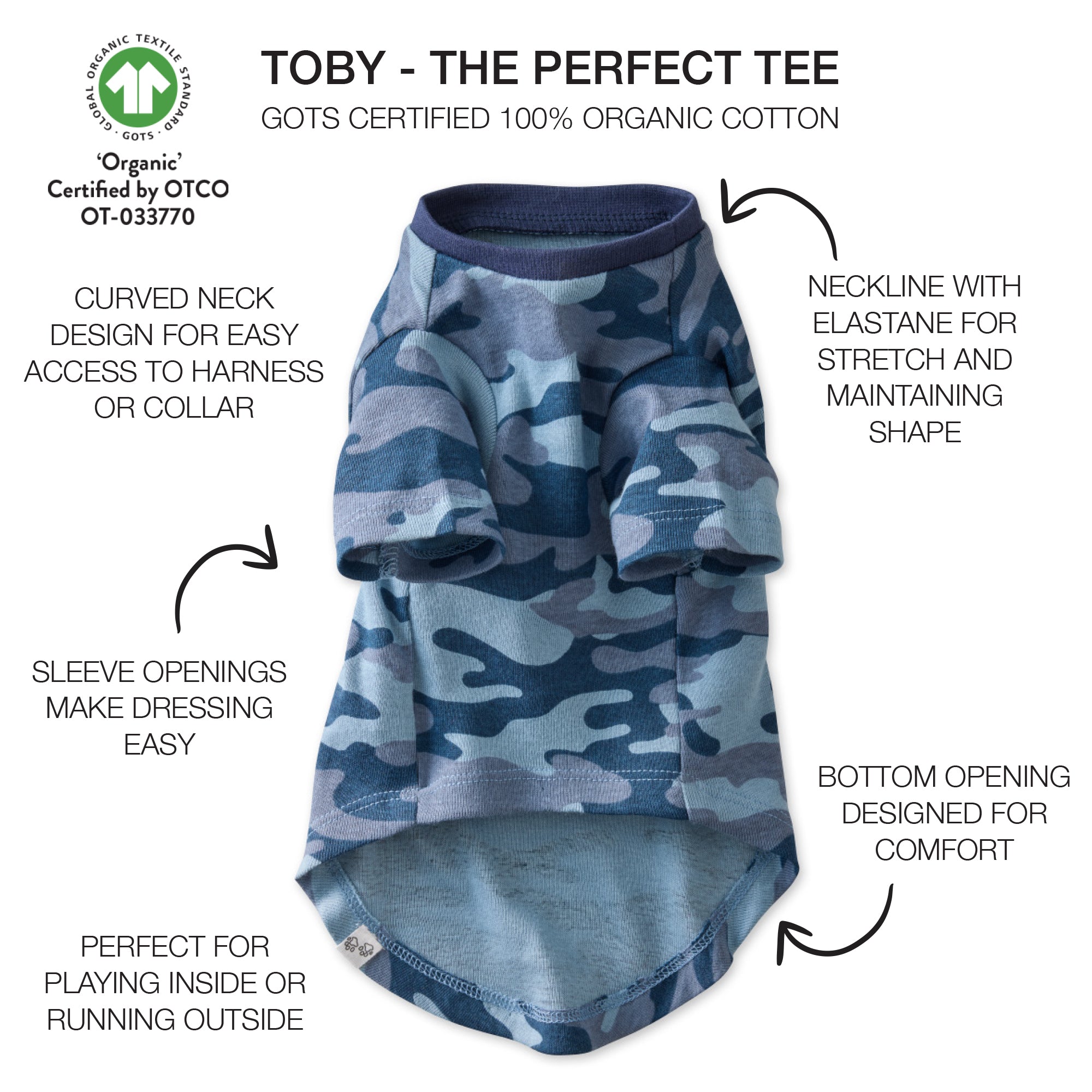 TOBY - THE PERFECT TEE, 3-PACK , CAMO NAVY