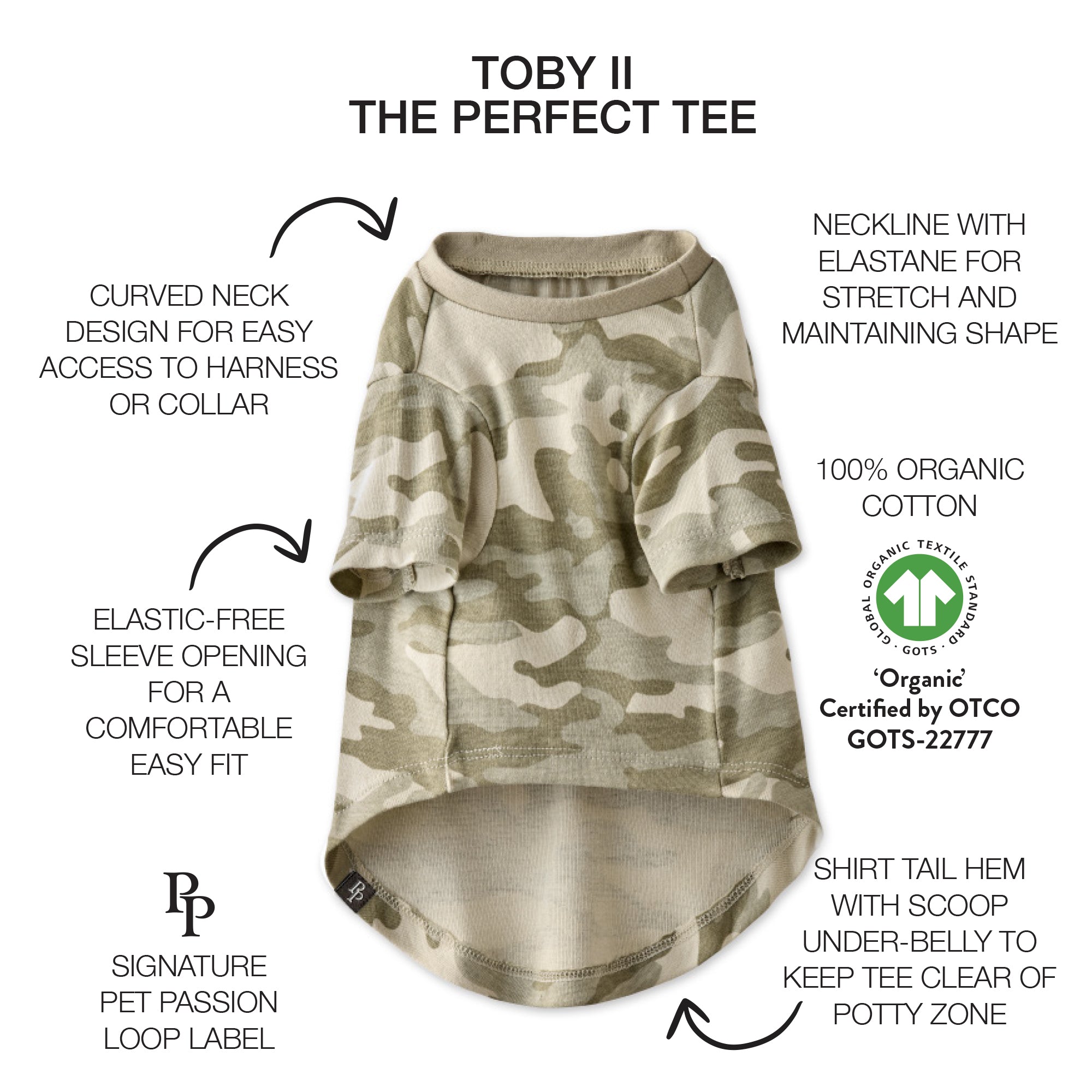 TOBY II - THE EXTRA PERFECT TEE, 3 PACK, SAGE CAMO