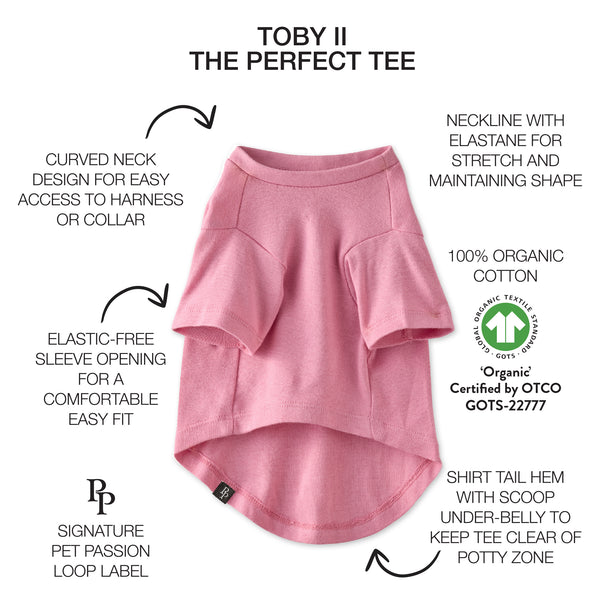 TOBY II - THE EXTRA PERFECT TEE, 8 PACK, RAINBOW PINKS