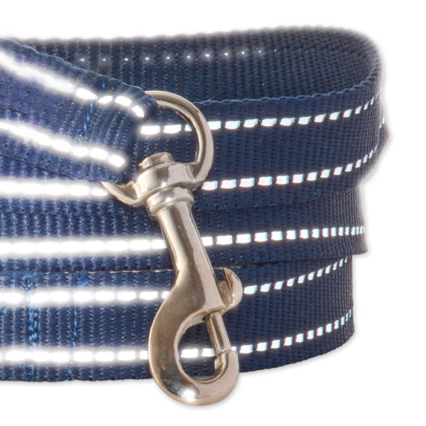 MAX - THE HARDY REFLECTIVE LEASH & COLLAR, 2-PACK, NAVY