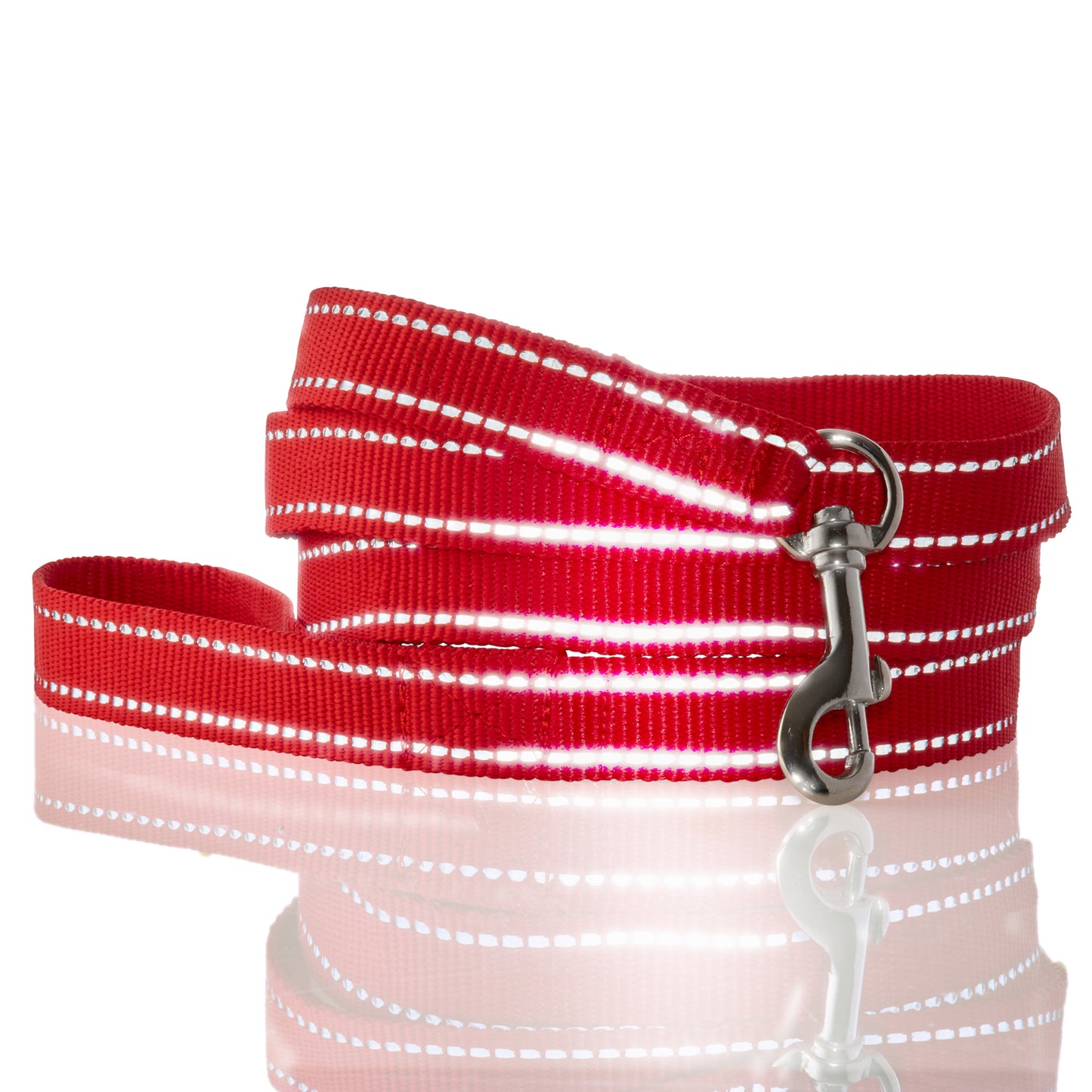MAX - THE HARDY REFLECTIVE LEASH & COLLAR, 2-PACK, RED