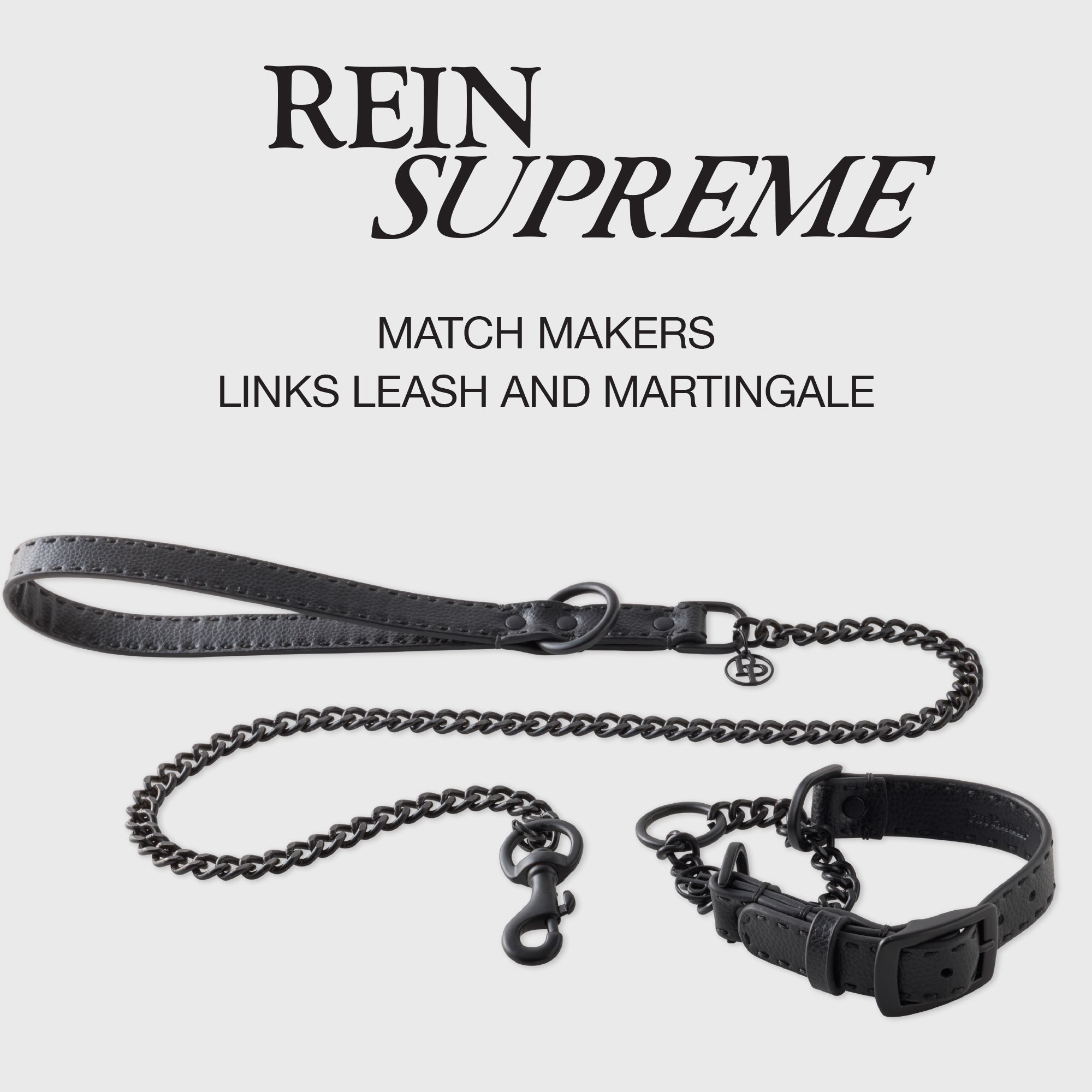 Rein Supreme product page with Link Leash and Martingale layout in Black Beauty