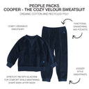 PEOPLE PACKS COOPER II - THE PLUSH VELOUR SWEATSUIT, NAVY