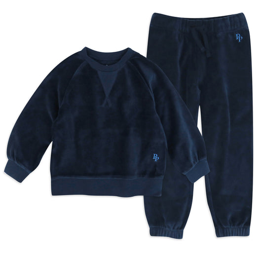 PEOPLE PACKS COOPER II - THE PLUSH VELOUR SWEATSUIT, NAVY