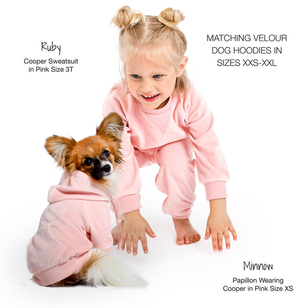 PEOPLE PACKS COOPER II - THE PLUSH VELOUR SWEATSUIT, PINK
