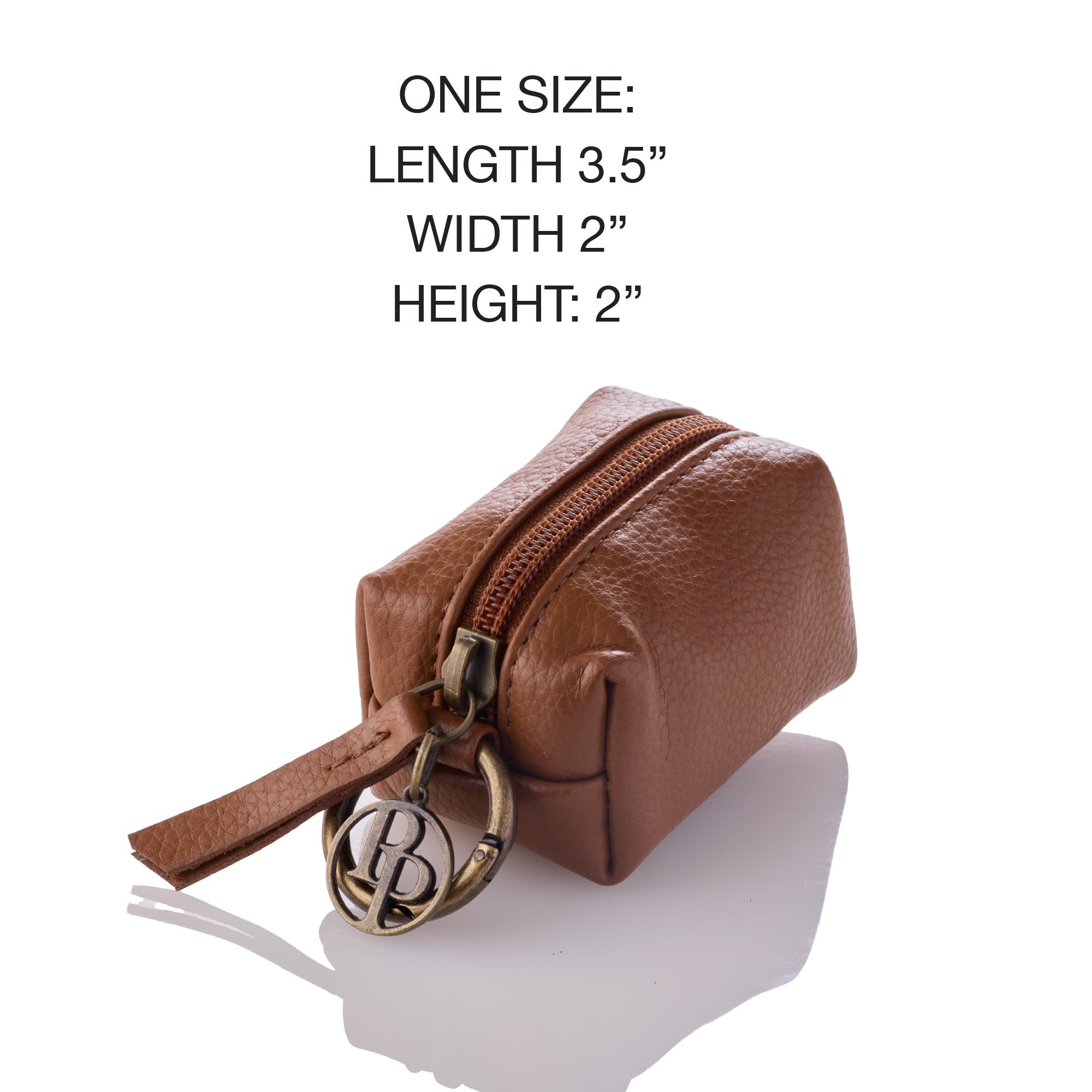 Caddy Bag with product measurements on a white background