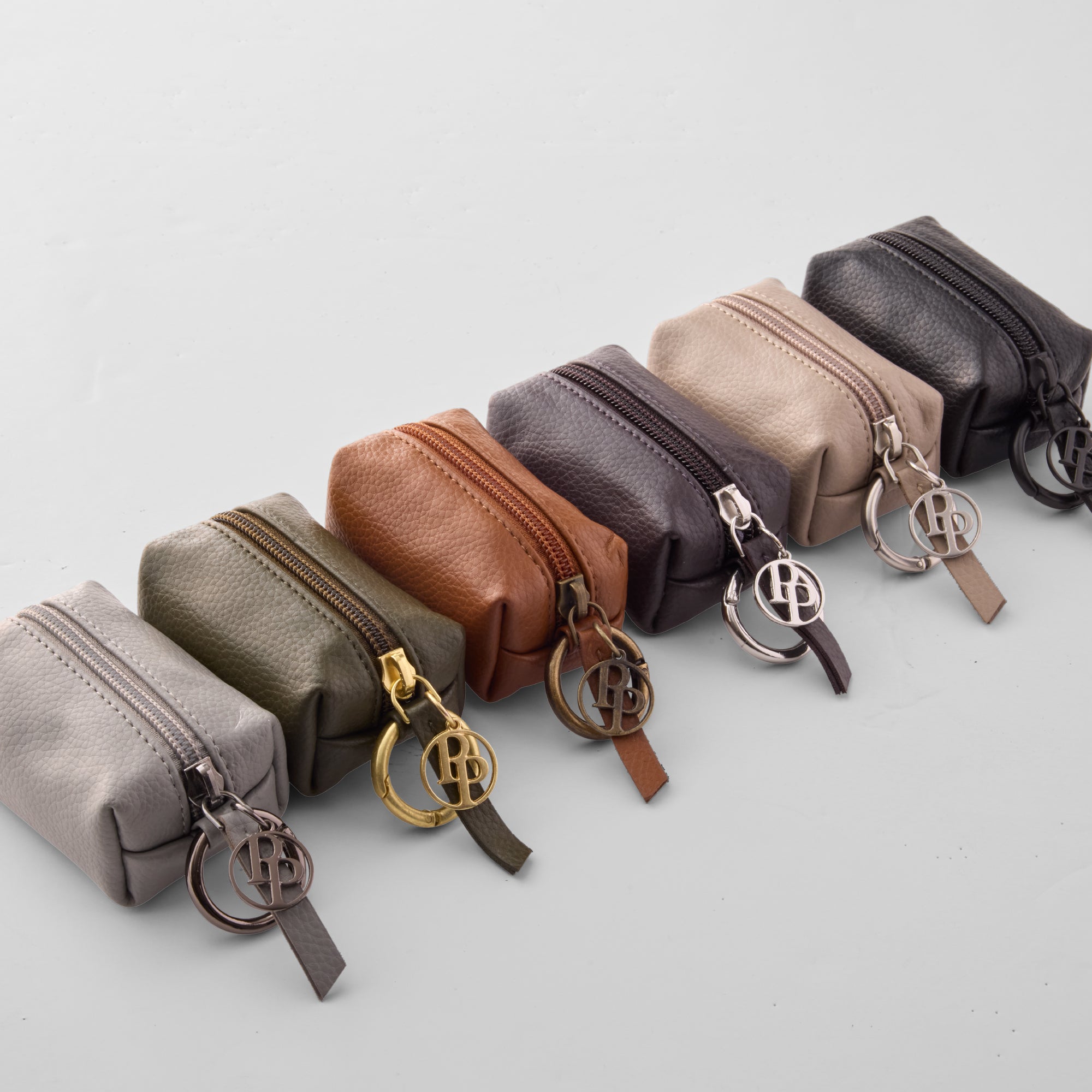 Pet Passion Rein vegan leather Got to Go waste bag caddy in Dappled Cashmere — luxury walking accessory with built-in dispenser