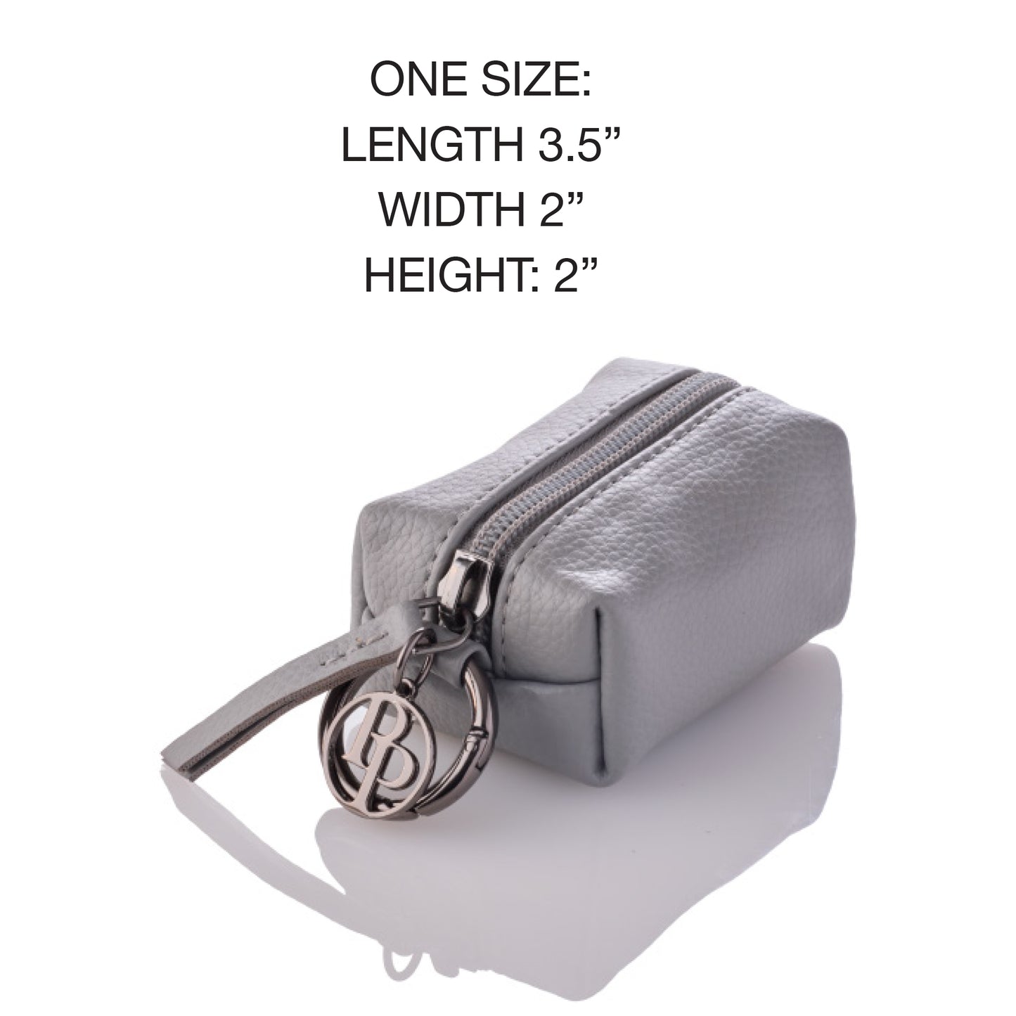Caddy Bag with product measurements on a white background