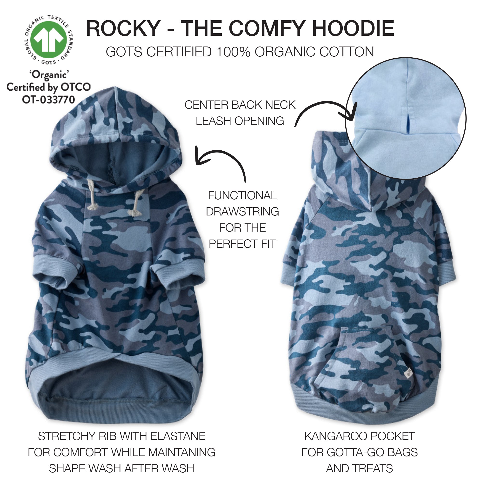 ROCKY - THE COMFY HOODIE, Camo Navy