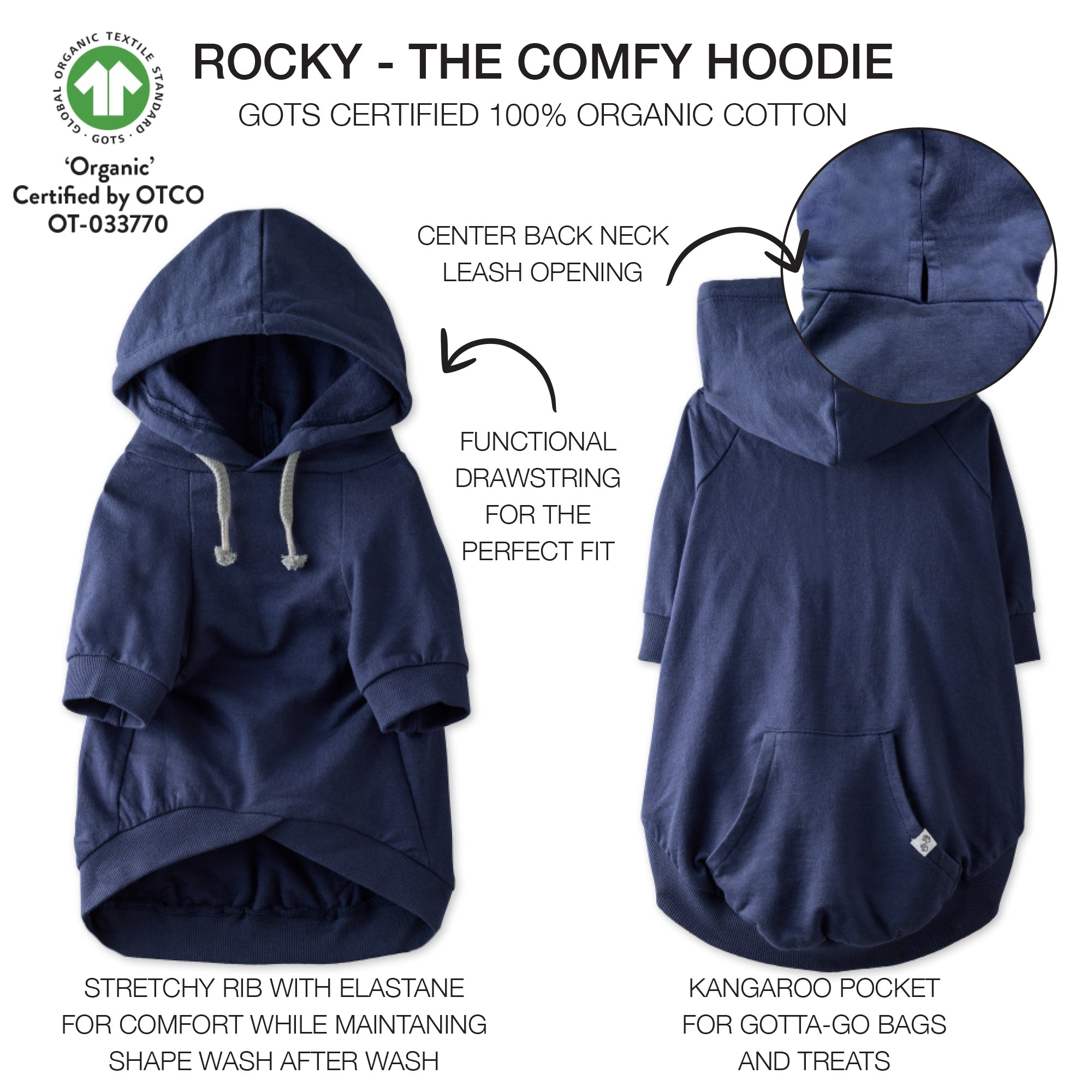 ROCKY - THE COMFY HOODIE, Navy