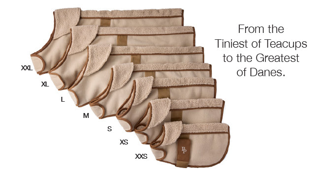 Set of beige baby booties in various sizes with size labels on a white background.