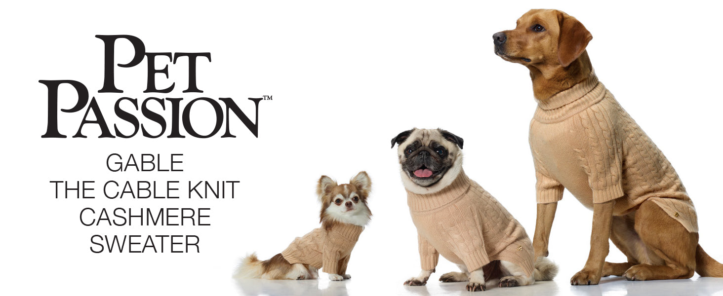Load video: Pet Passion Gable The Cable Knit Cashmere Sweater