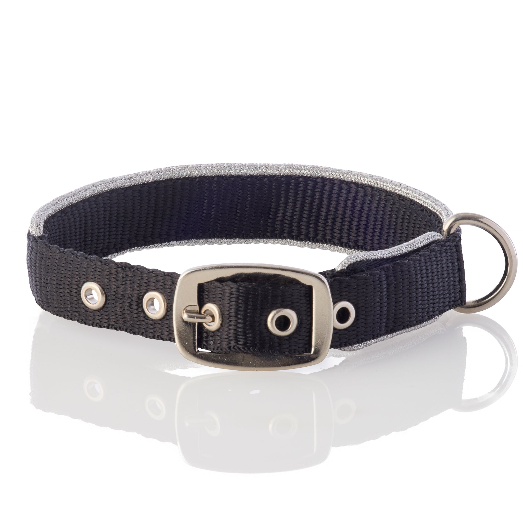 BOLT - THE SILVER TRIMMED COLLAR, SILVER BLACK